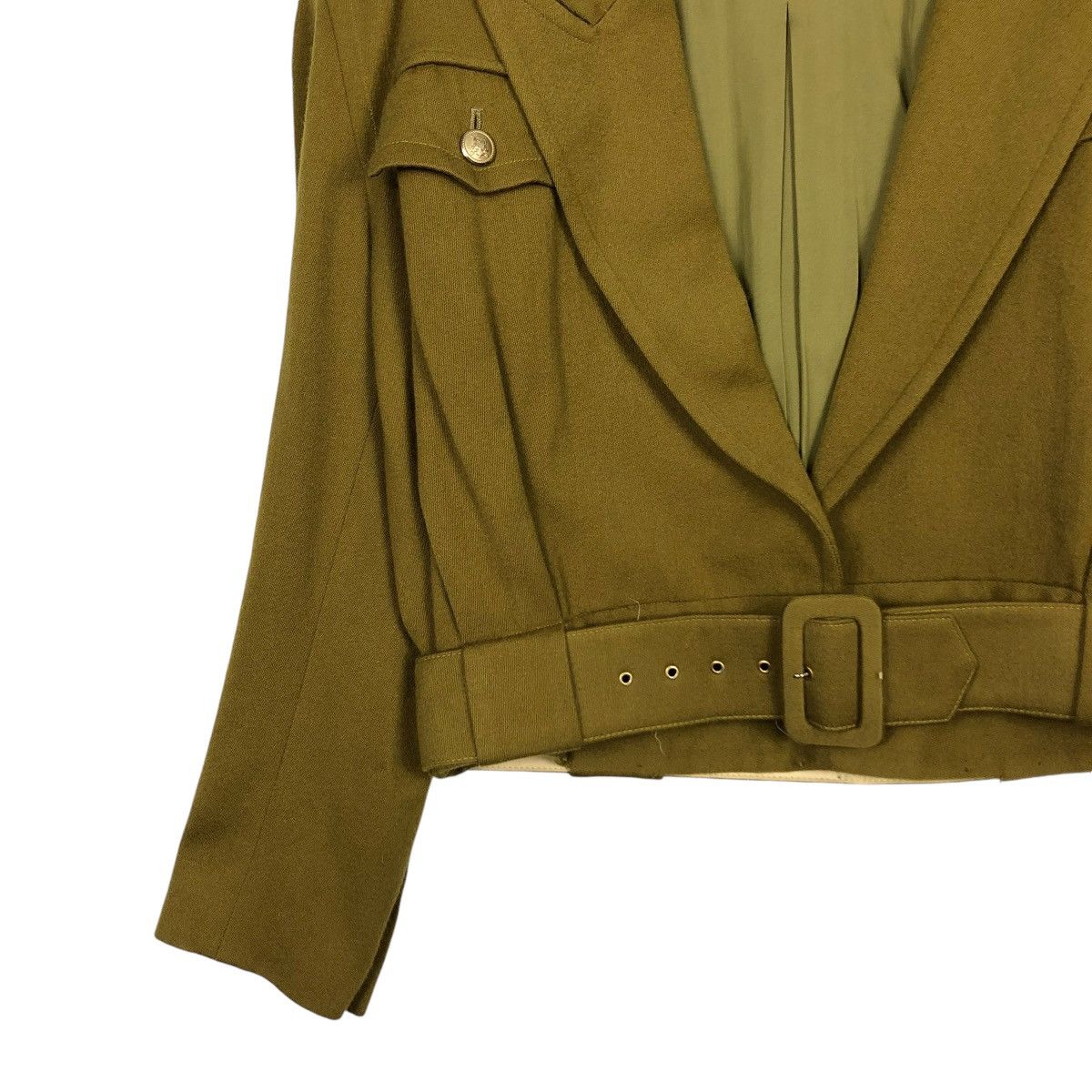 Vintage 🔥VINTAGE CROPPED BIKER JACKET WOOL CIVISK DOUBLE COLLAR Size US M / EU 48-50 / 2 - 6 Thumbnail