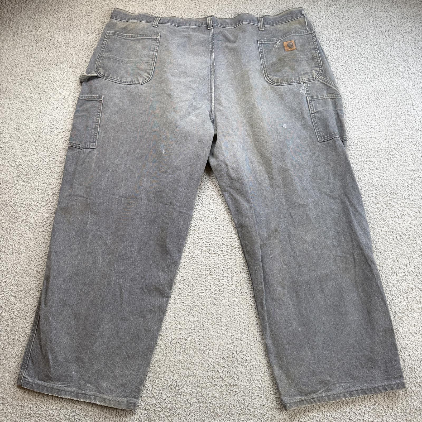 Carhartt Carhartt B11 Dungaree Work Pants Mens 50x30 Gray Fade Work Size US 44 / EU 60 - 2 Thumbnail