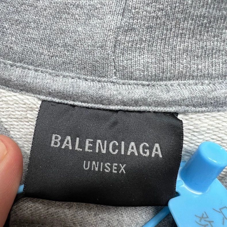 Balenciaga Balenciaga Letter Logo Print Grey Hoodie Size US XS / EU 42 / 0 - 3 Thumbnail