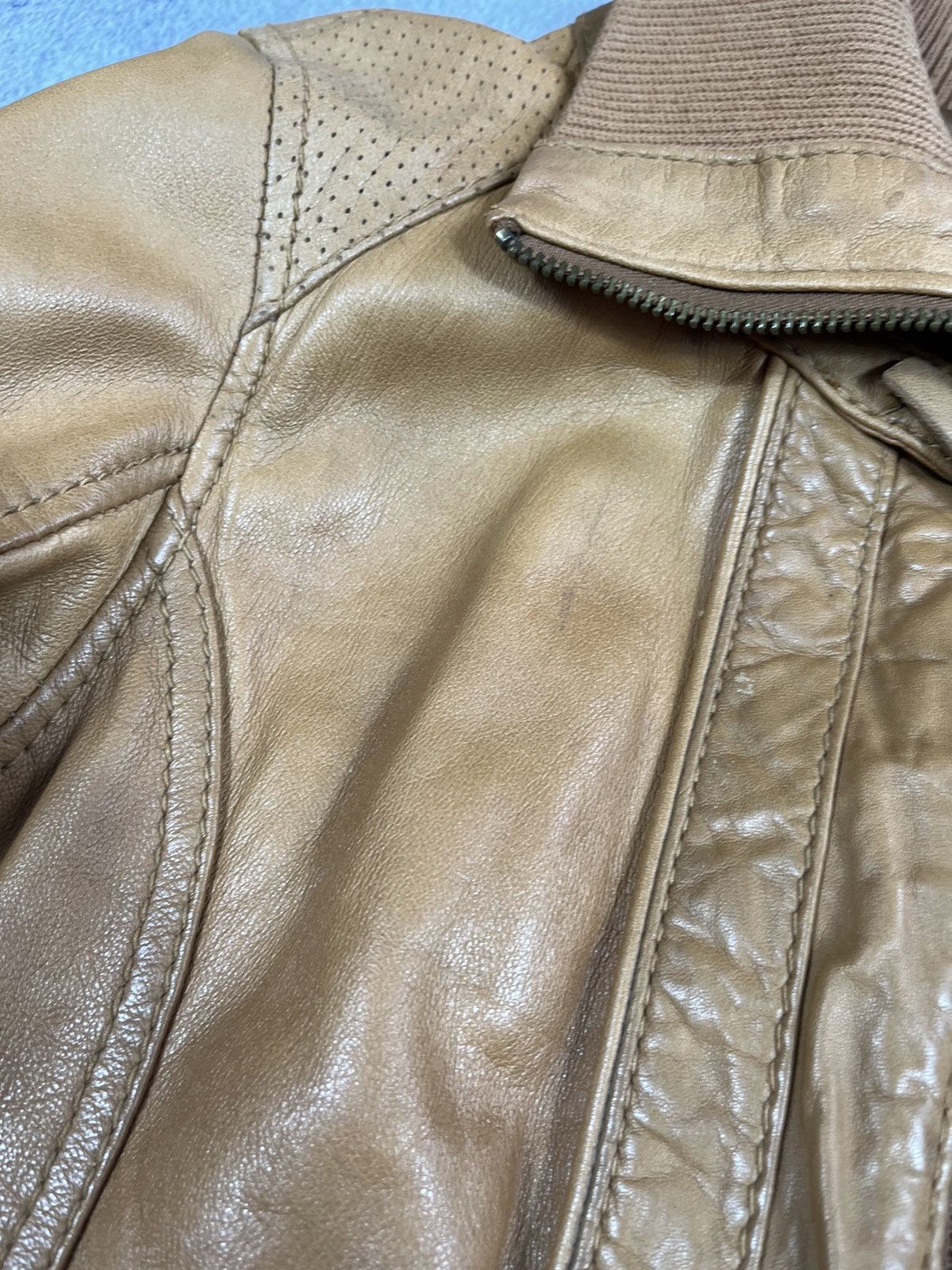 Leather Vintage Y2K Japanese Aviator Leather Jacket Bomber M Size M / US 6-8 / IT 42-44 - 9 Thumbnail