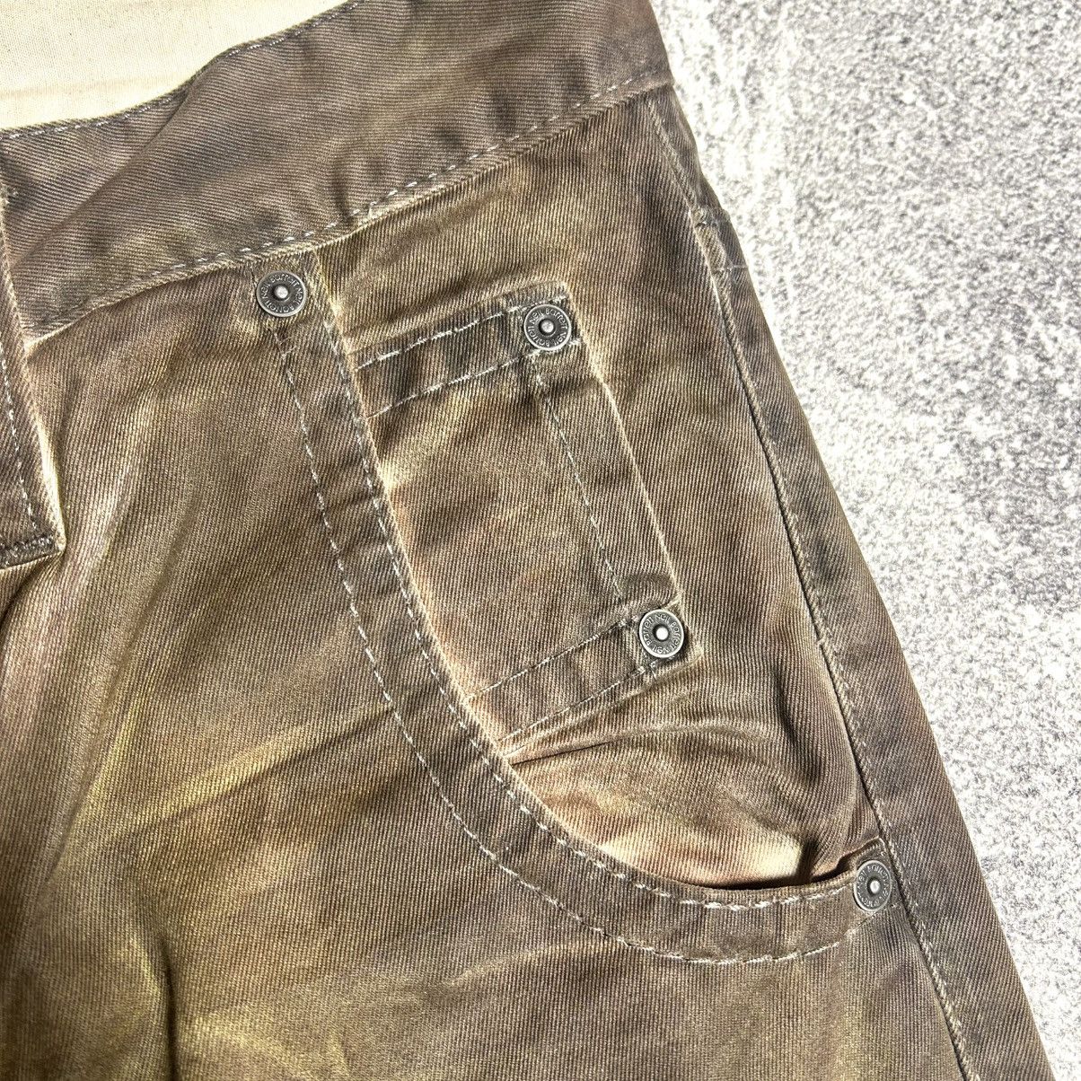Neil Barrett Vintage Rare Neil Barrett Brown Coated Pants Size US 31 - 12 Thumbnail