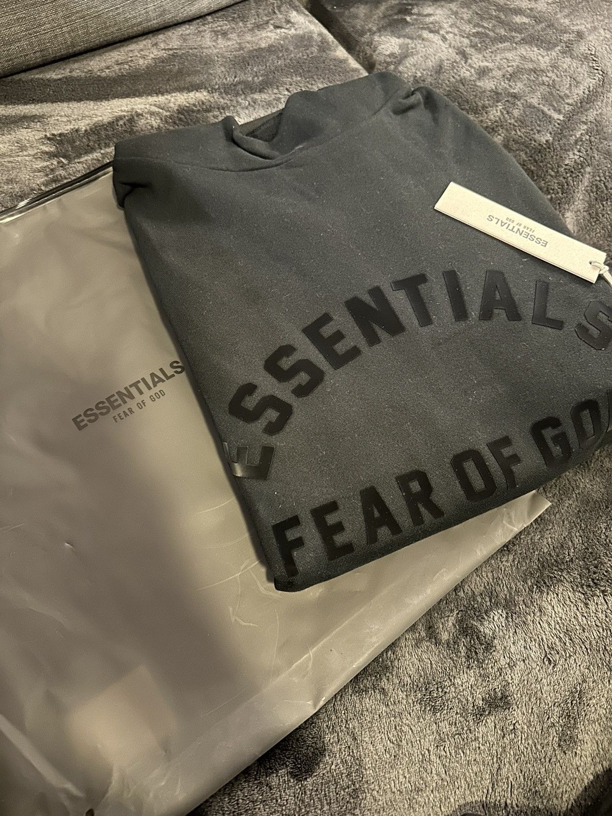 Essentials × Fear of God × Pacsun Fear Of God Essentials Hoodie Jet ...