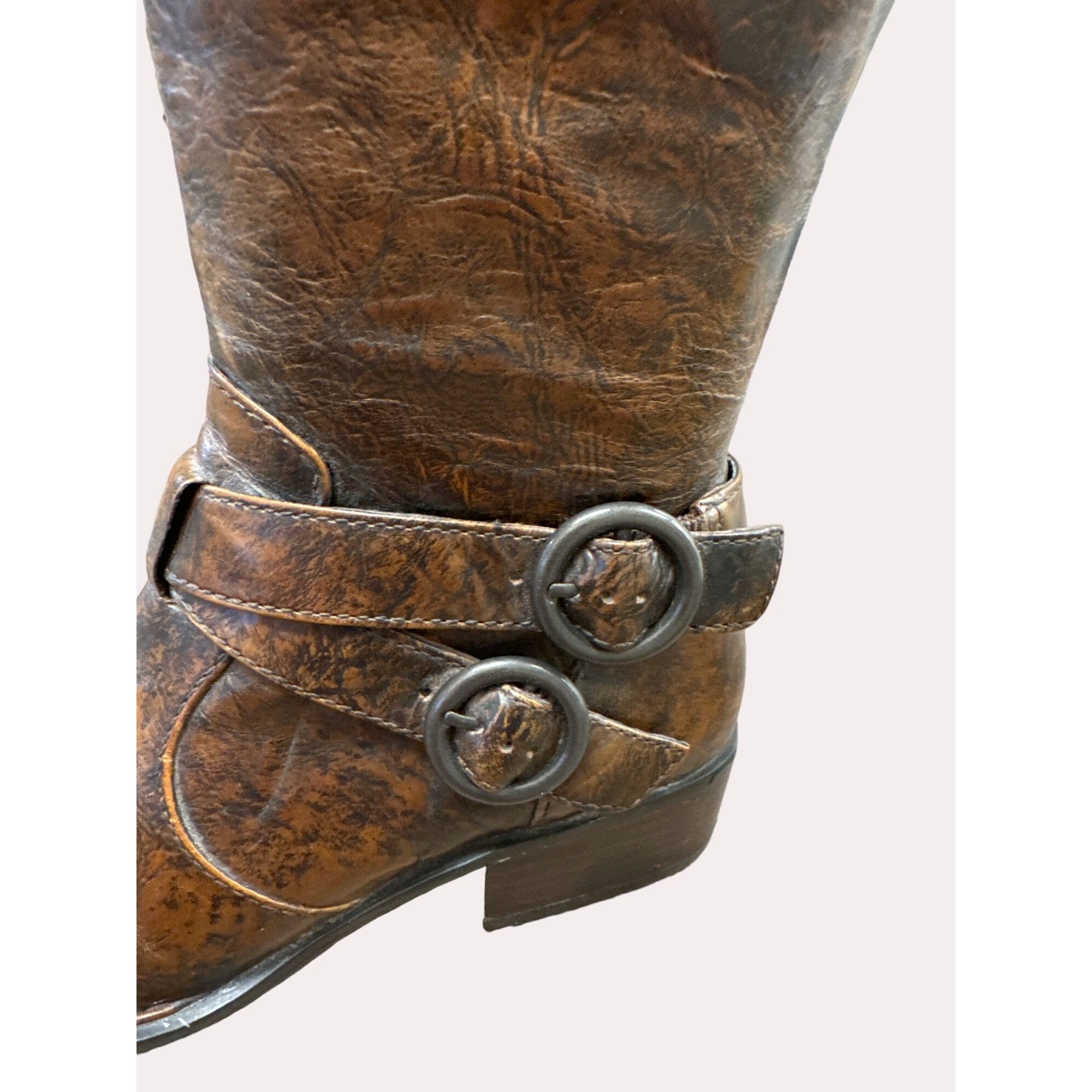 Vintage Born Crown women’s brown leather equestrian below knee boot Size US 4 / IT 34 - 6 Thumbnail