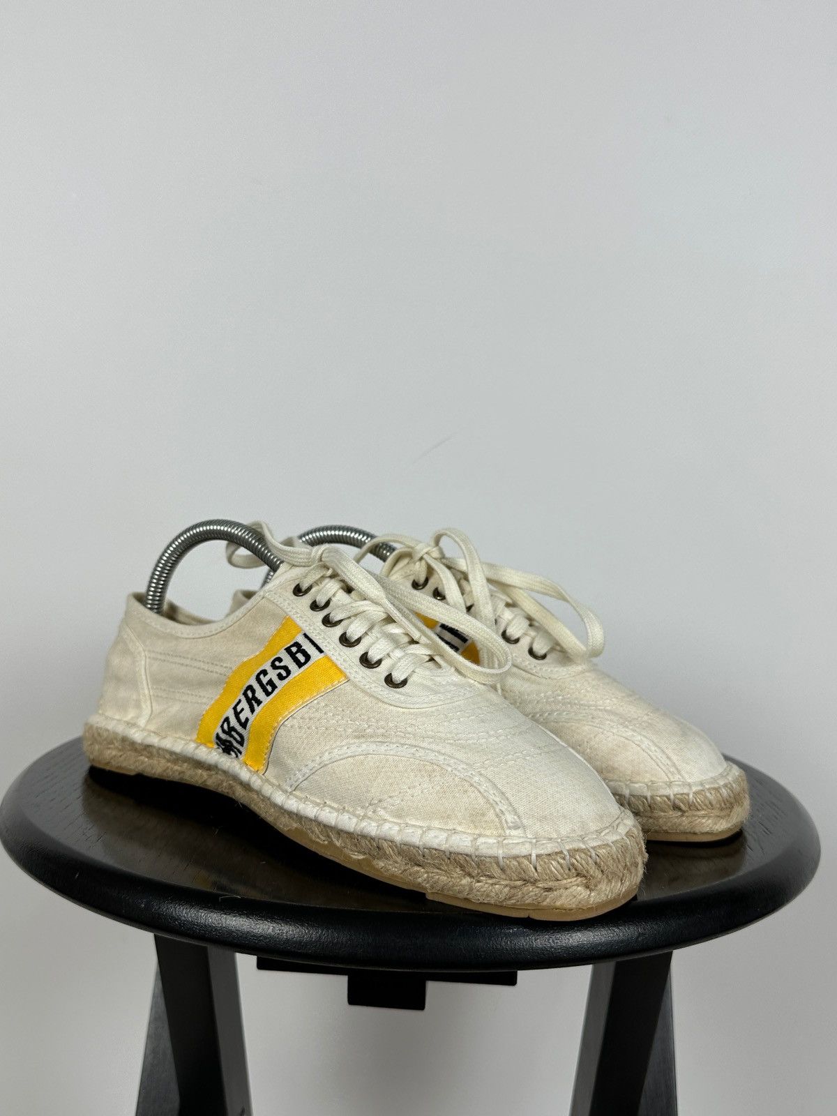 Dirk Bikkembergs Bikkembergs Lace Up Espadrilles Canvas Jute Sole Logo Stripe Size US 6 / EU 39 - 11 Thumbnail