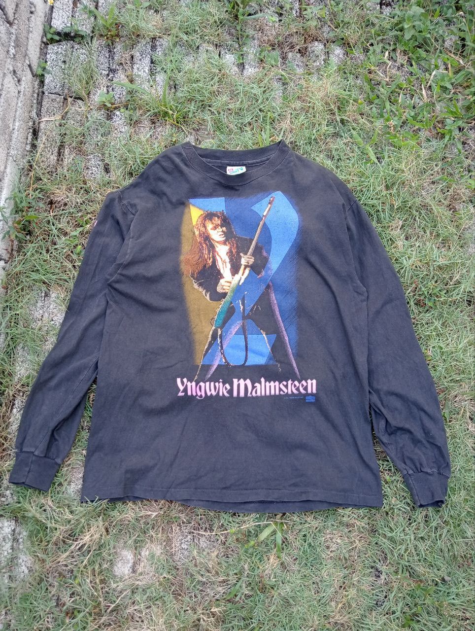 Band Tees Vintage 90s Yngwie Malmsteen The Seventh Sign Tees Size US L / EU 52-54 / 3 - 1 Thumbnail