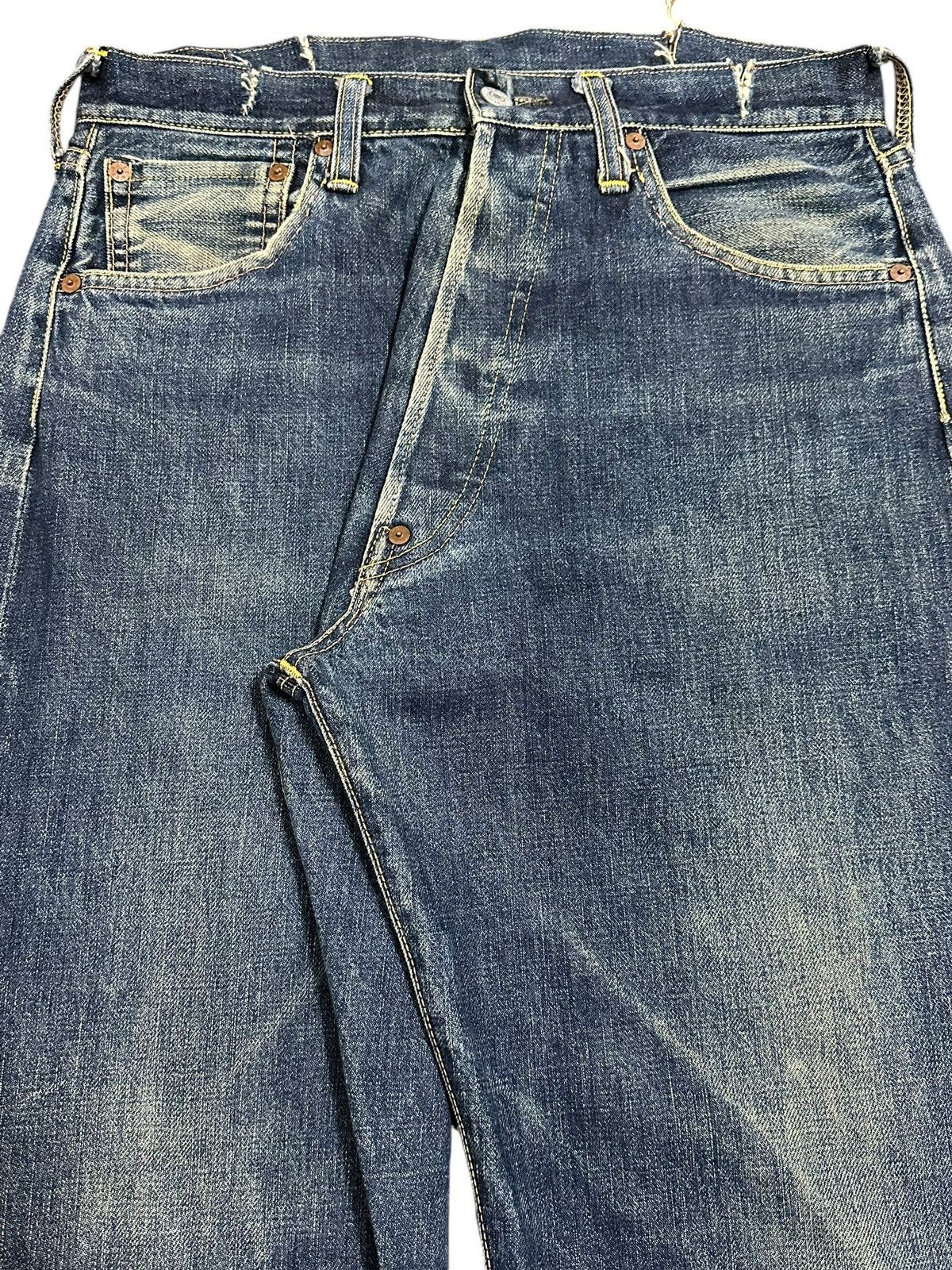 Evisu Vintage 80s Usa Evis Selvedge Faded Wash Style Baggy Jeans Size US 30 / EU 46 - 5 Thumbnail