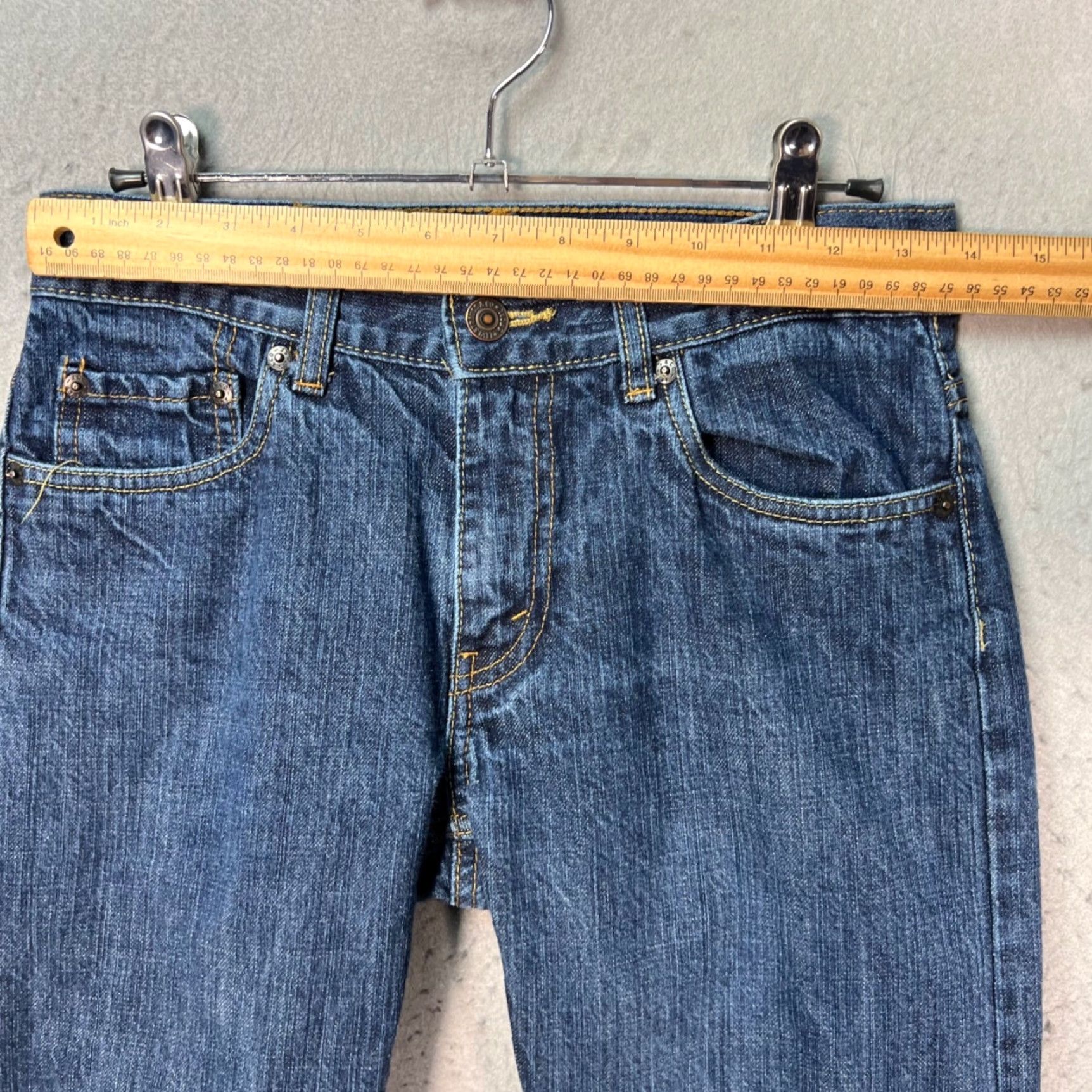 Levi's Levi's 505 Jeans Womens Regular Straight Denim Blue 27x27 Size 14 Adult 5-Pocket Cotton Mid Rise Size 36" / US 14 / IT 50 - 6 Thumbnail