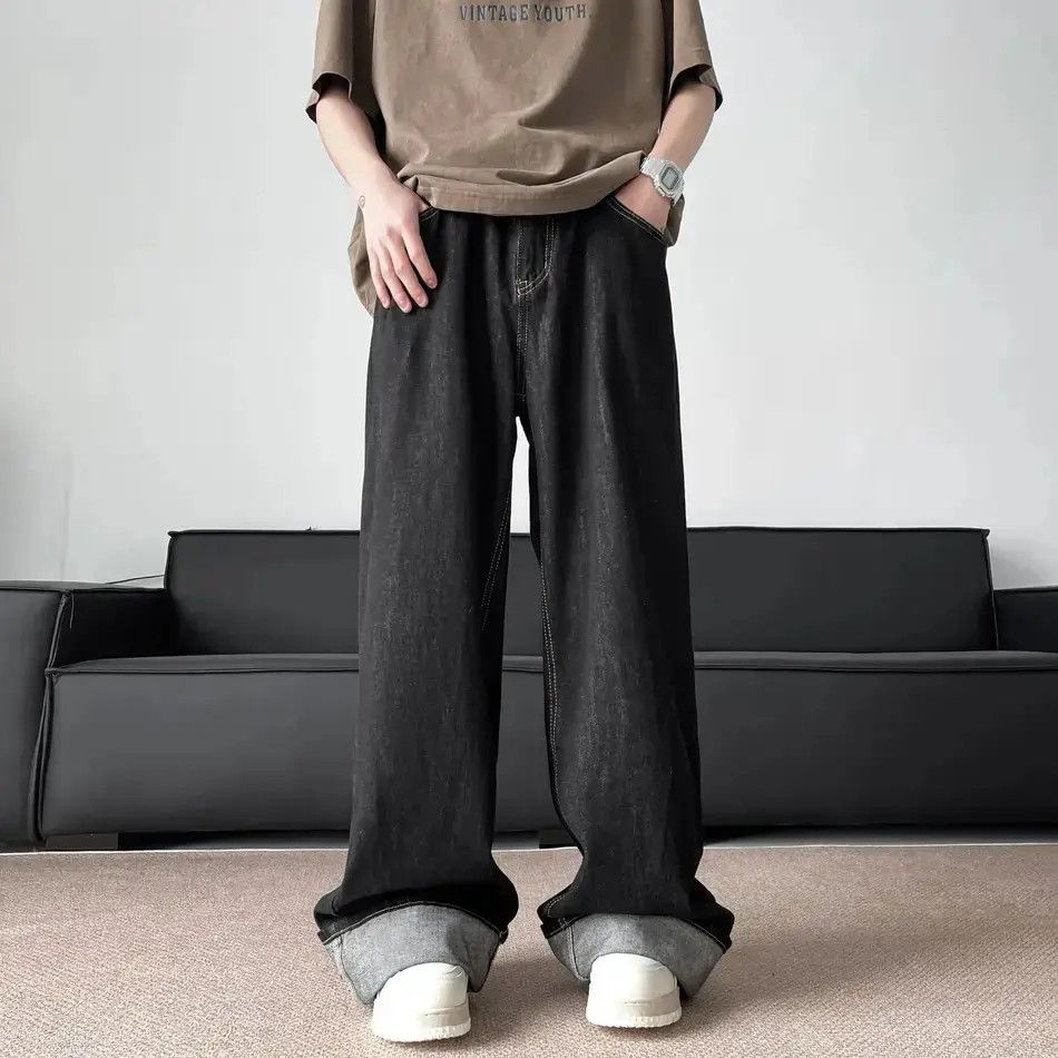 Japanese Brand Retro loose straight leg casual jeans Size US 32 / EU 48 - 6 Thumbnail