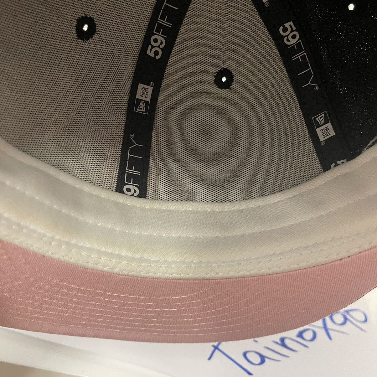 Lids × MLB × New Era Boston Redsox 7 3/4 New Era 59fifty Pink Bottom Size ONE SIZE - 5 Thumbnail