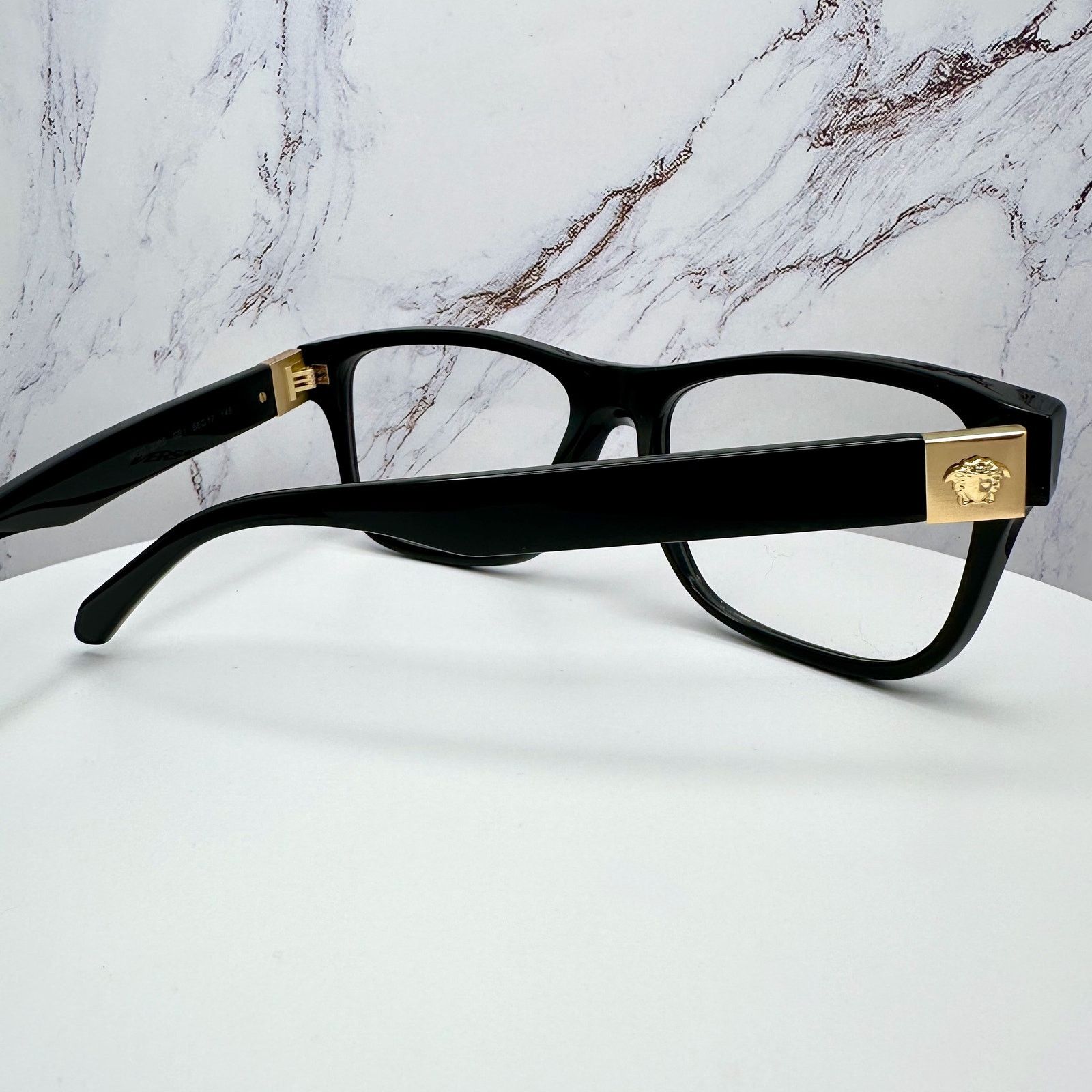 Versace New VERSACE Eyeglasses Black Square Gold Medusa Versace Size ONE SIZE - 19 Thumbnail