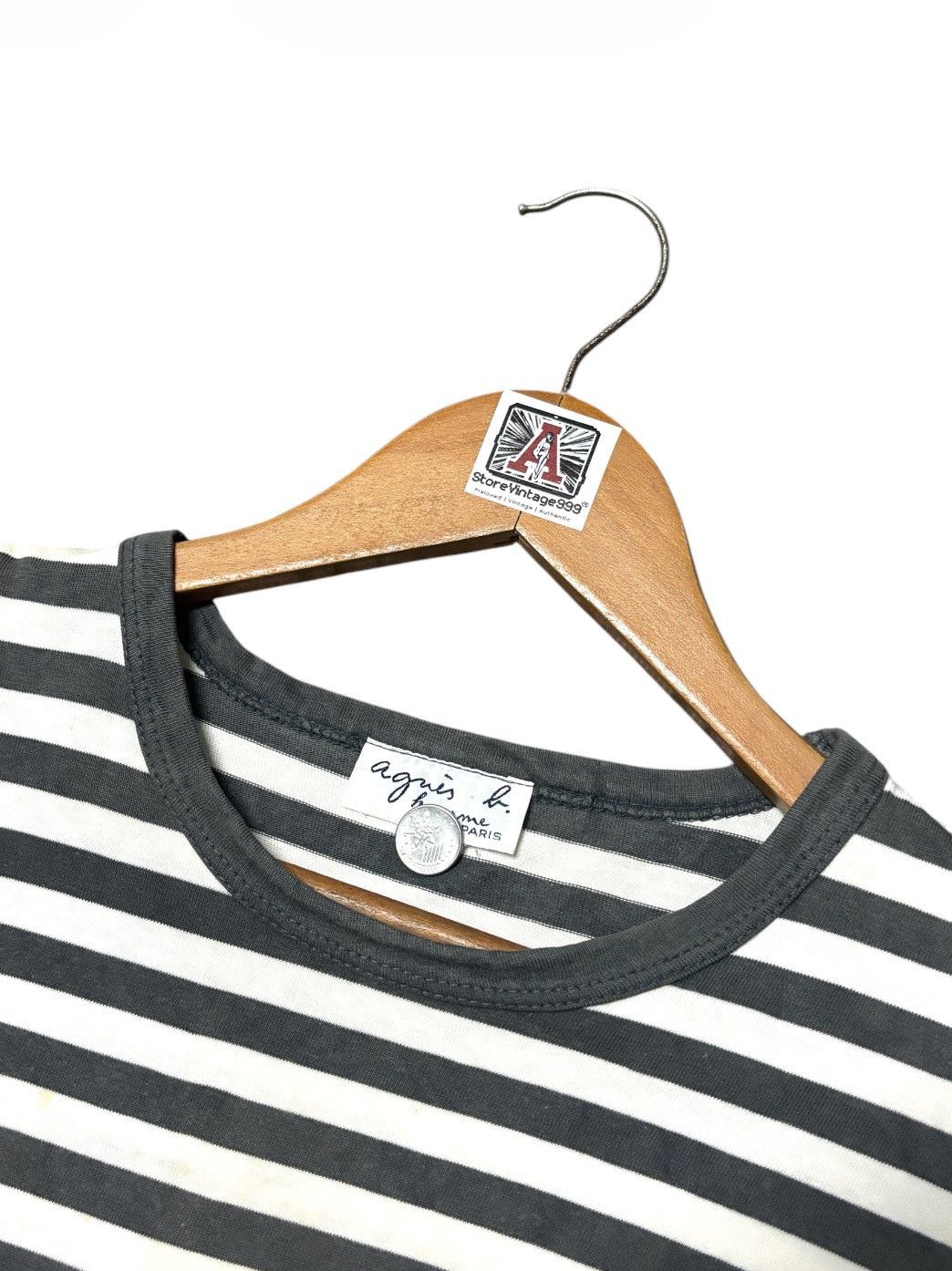 agnes b. VINTAGE AGNES B. STRIPE LONGSLEEVE TEE💥 Size US M / EU 48-50 / 2 - 7 Thumbnail