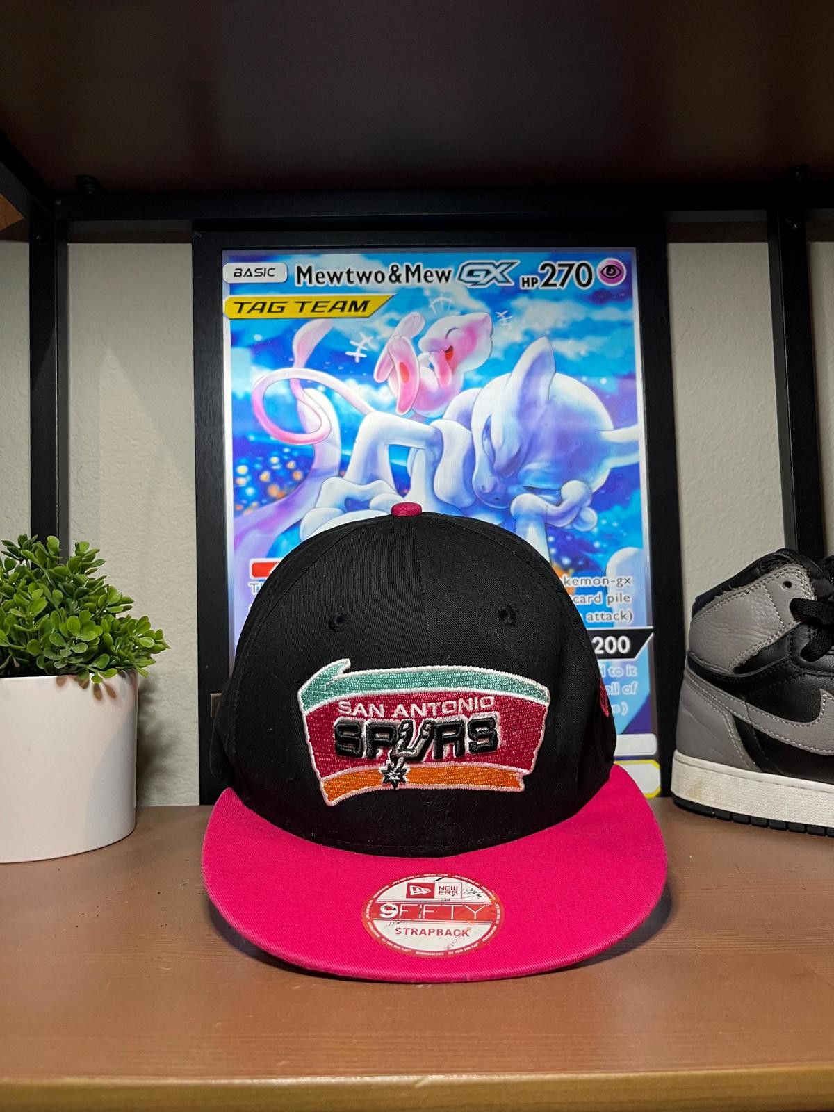 New Era San Antonio Spurs Black and Pink Strapback Hat Size ONE SIZE - 1 Thumbnail