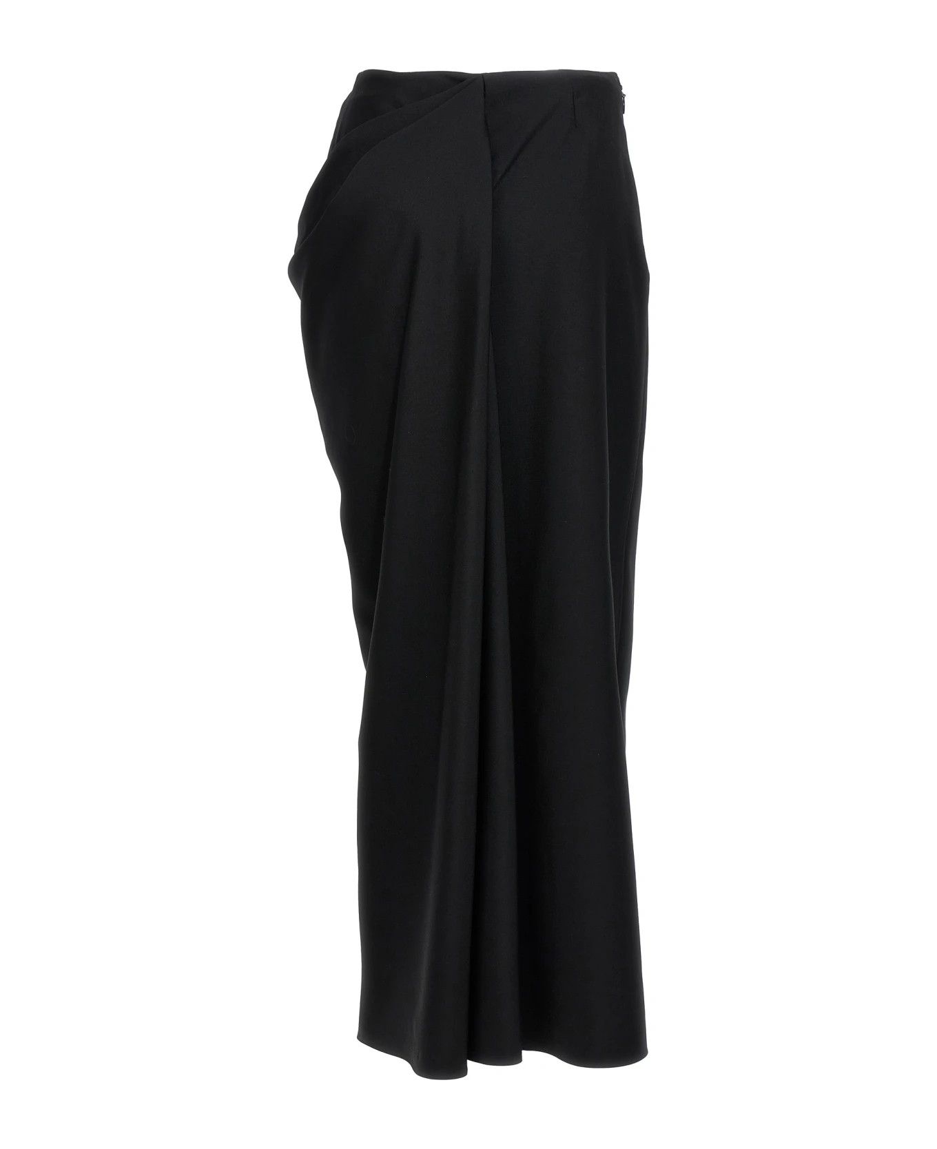 Alexander McQueen o1y0325 Maxi Skirt in Black Size 26" / US 2 / IT 38 - 2 Thumbnail