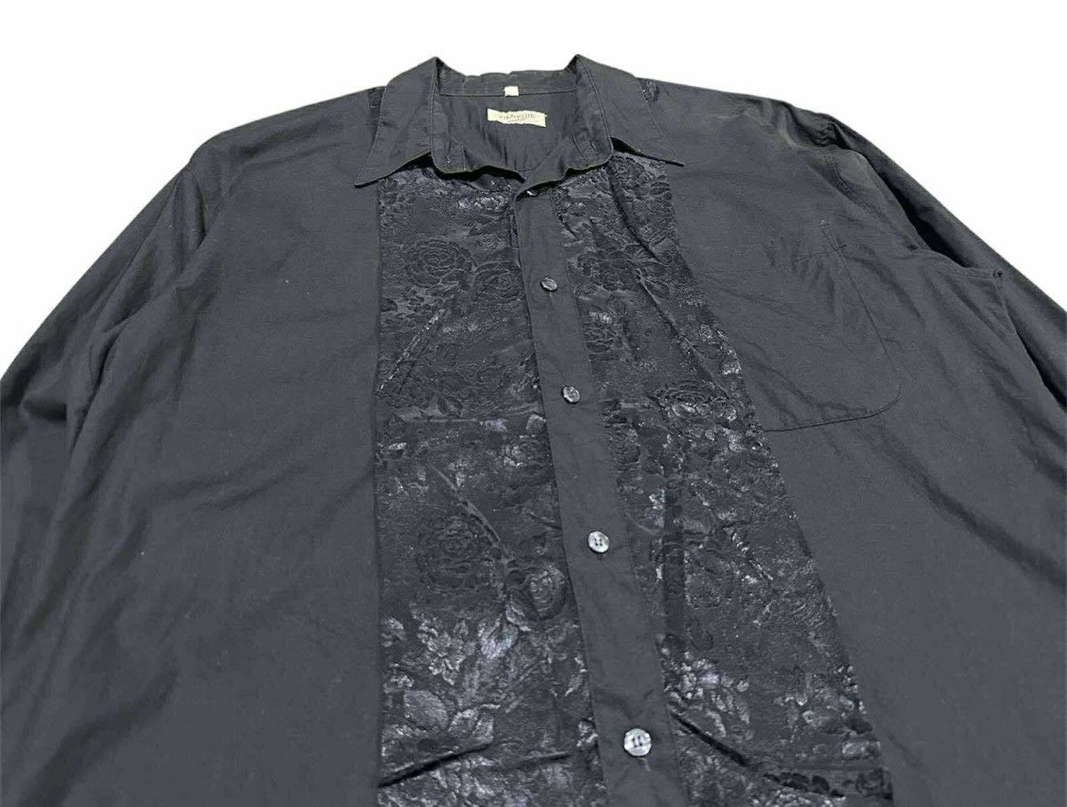 Japanese Brand 🔥Rare Zienkuie Uomo Black Rose Frill Shirt Goth Size US L / EU 52-54 / 3 - 3 Thumbnail