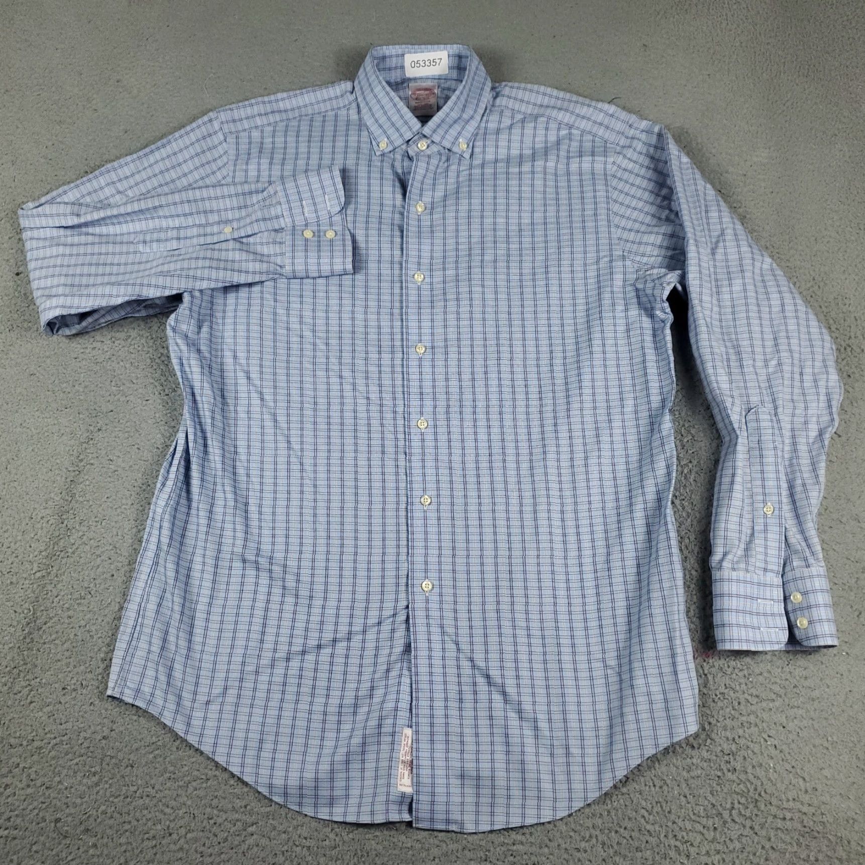 Brooks Brothers Brooks Brothers Dress Shirt Mens Size 15.5 Blue Plaid Long Sleeve Button Up Casual Size 40R - 2 Thumbnail