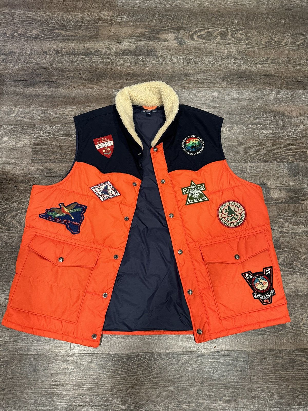 image of Polo Ralph Laurent Respect Wildlife Sportsman Vest in Orange, Men's (Size 2XL)