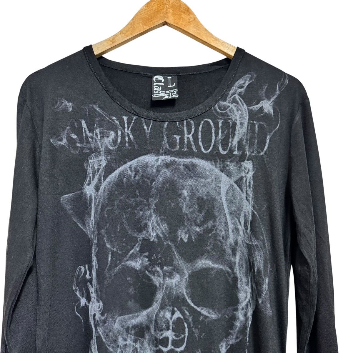 Japanese Brand CLASH AHEAD Longsleeve Shirt 'Smokey Ground Athering Darknes Size US M / EU 48-50 / 2 - 1 Thumbnail