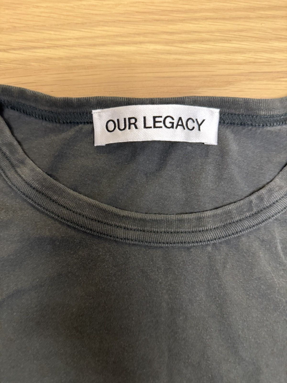 Our Legacy Our Legacy Cruise Longsleeve – Vintage Green/Grey – Size 52 Size US L / EU 52-54 / 3 - 4 Thumbnail