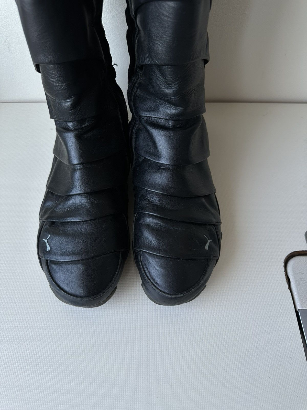 Puma Puma Satori Alto (2006) black leather boots Size US 8 / EU 41 - 6 Thumbnail