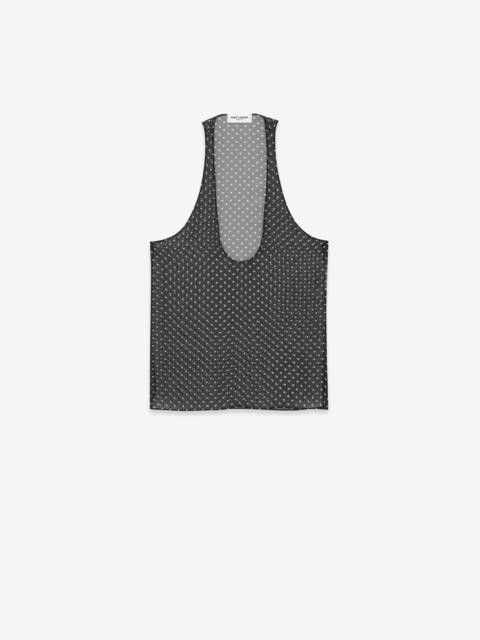 Saint Laurent Paris sheer tank top in silk muslin Size US S / EU 44-46 / 1 - 1 Thumbnail