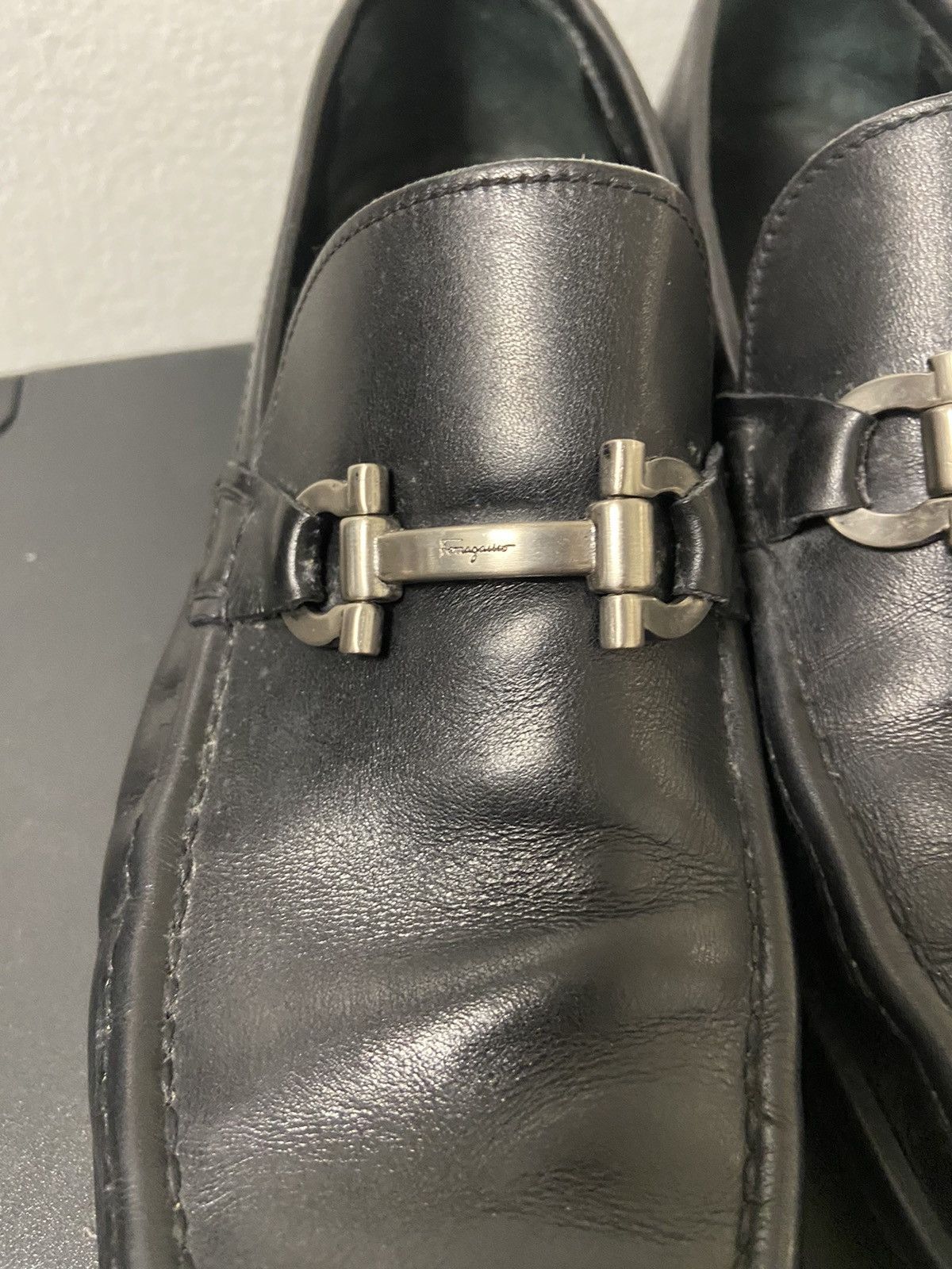 Salvatore Ferragamo SALVATORE FERRAGAMO Horse Shoe Men's Size 8 D Black Loafers Size US 8 / EU 41 - 4 Thumbnail