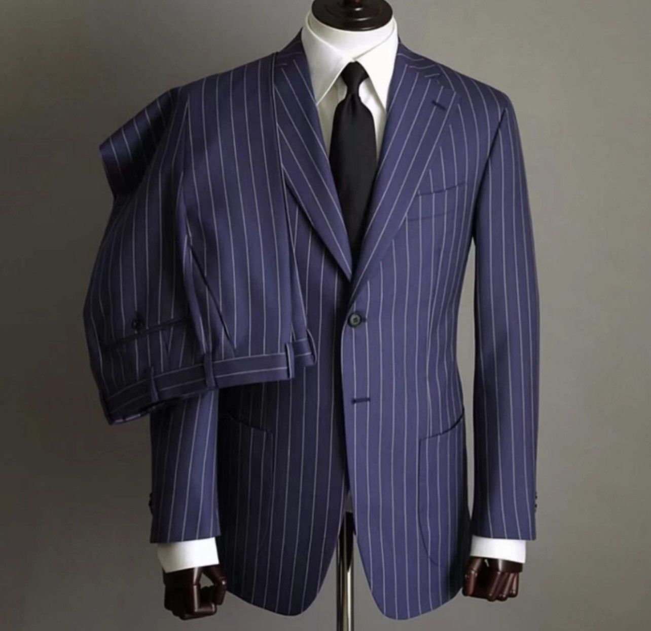 Other Navy Blue Pin Stripe Suit Size 40R - 1 Thumbnail