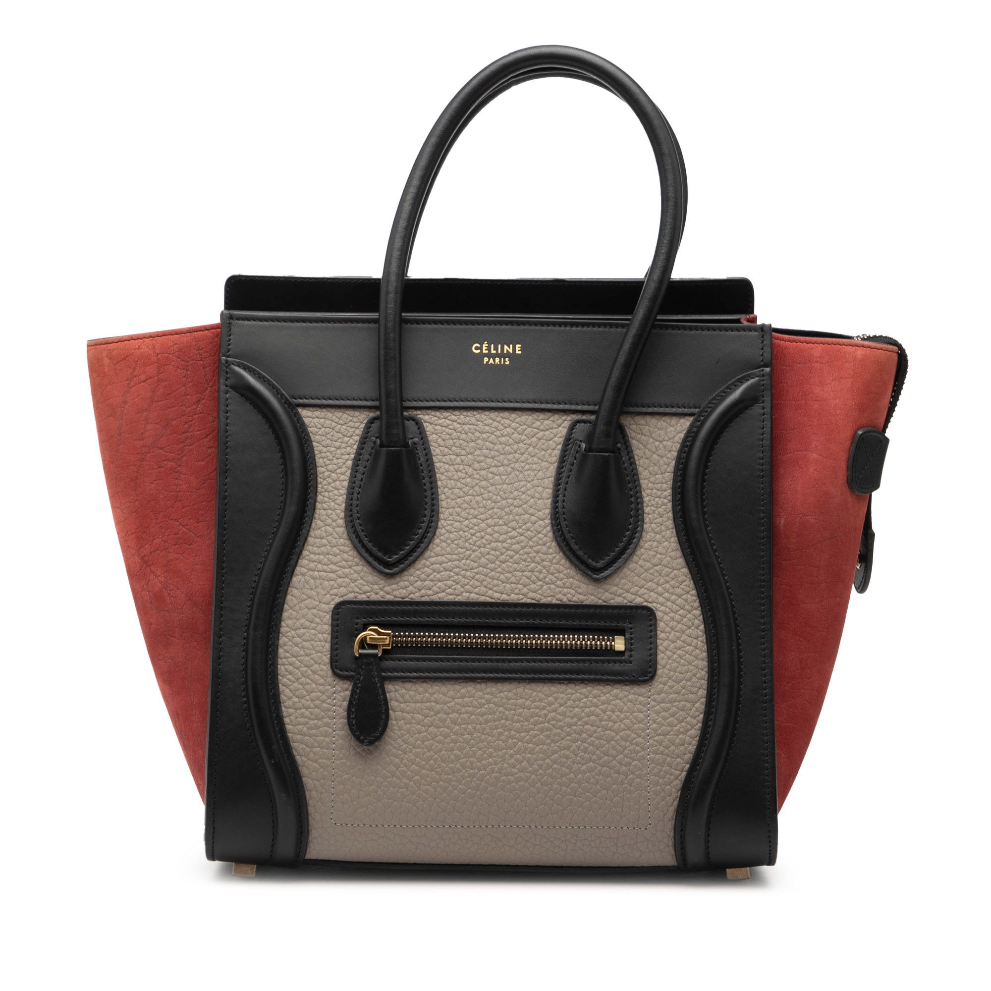 Celine Celine Micro Tricolor Leather Luggage Tote Size ONE SIZE - 1 Thumbnail
