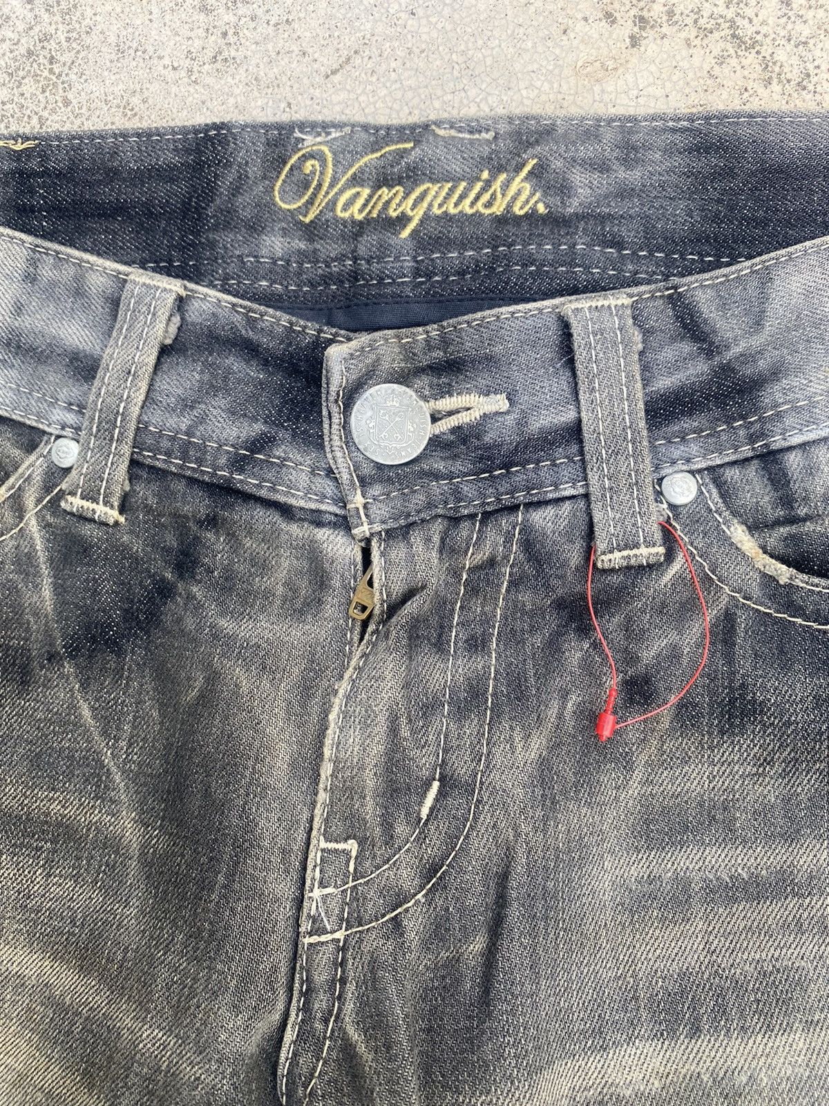 If Six Was Nine × Vanquish Vanquish Distressed Faded Claw Mark Denim Jeans Size US 30 / EU 46 - 5 Thumbnail