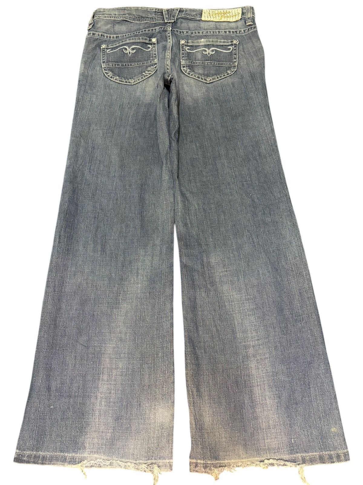 Edwin Vintage Japanese Edwin Something Distress Flare Jeans Size 31" - 2 Thumbnail