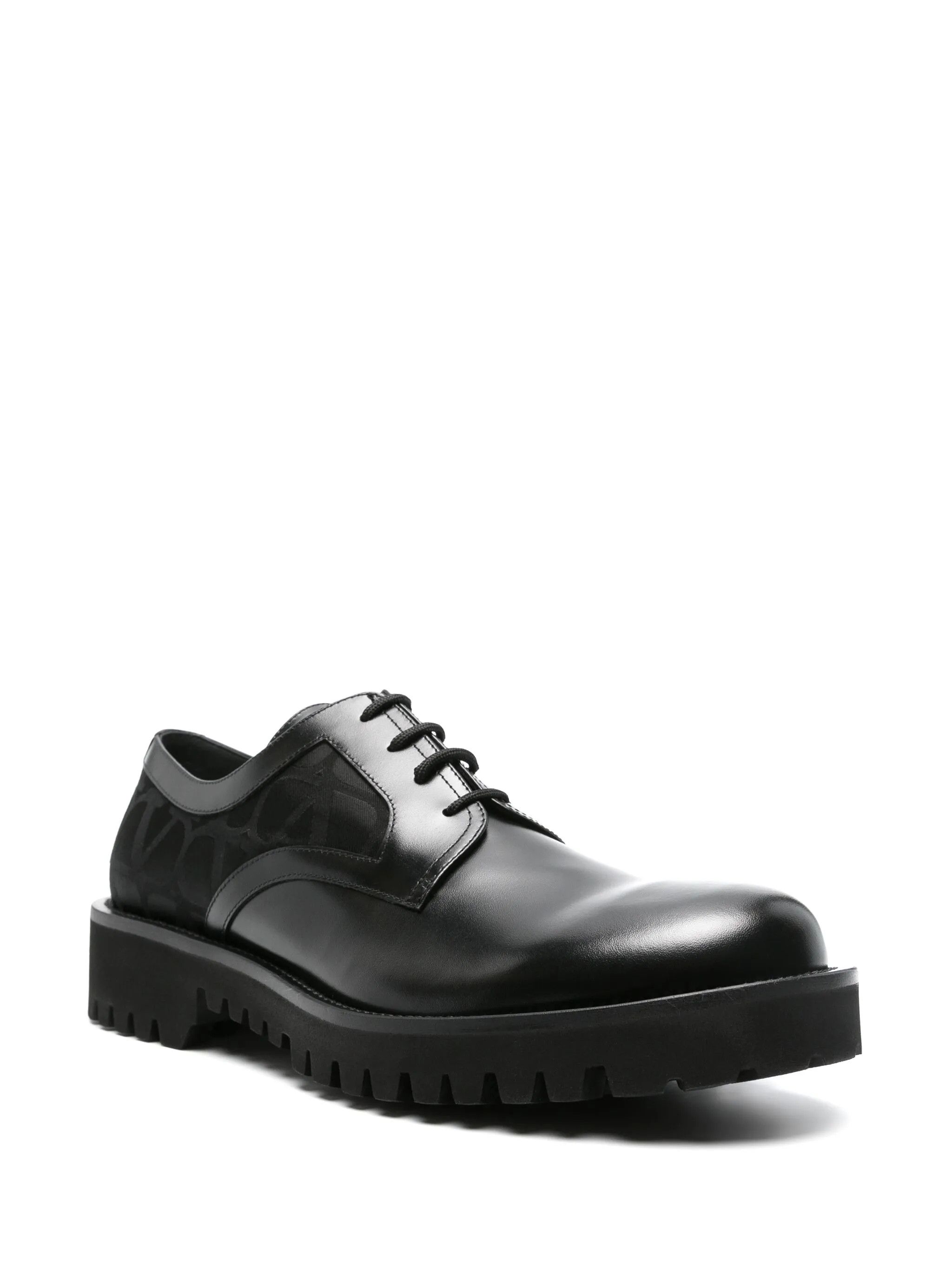 Valentino o1y0525 Lace-up Shoes in Black Size US 7 / EU 40 - 2 Thumbnail
