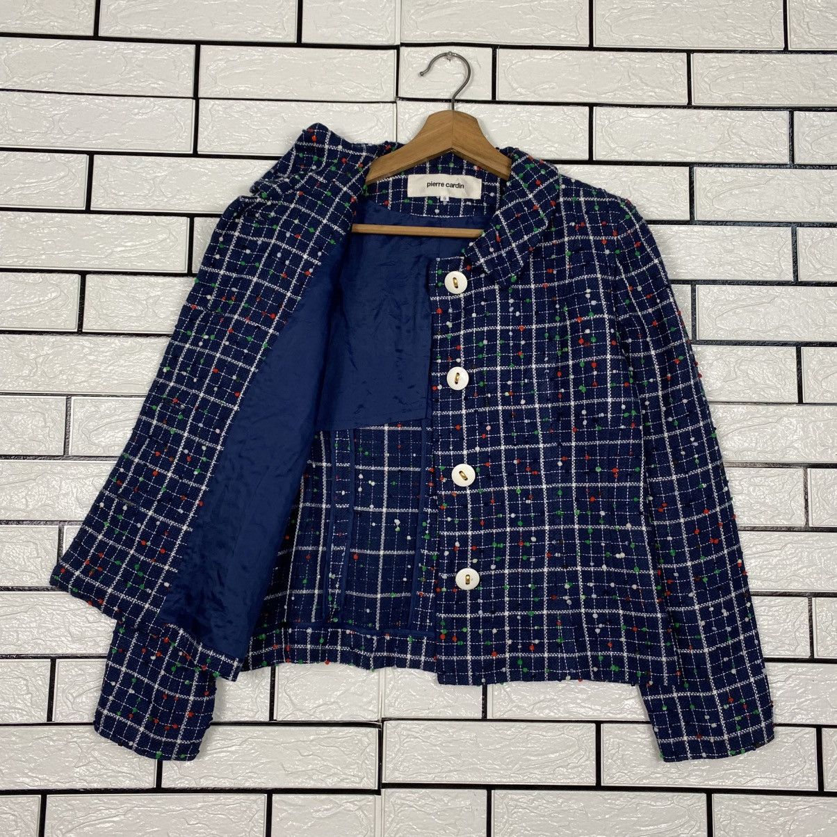 Pierre Cardin 📌Vintage Tweed Jacket Button Pierre Cardin Size M / US 6-8 / IT 42-44 - 12 Thumbnail