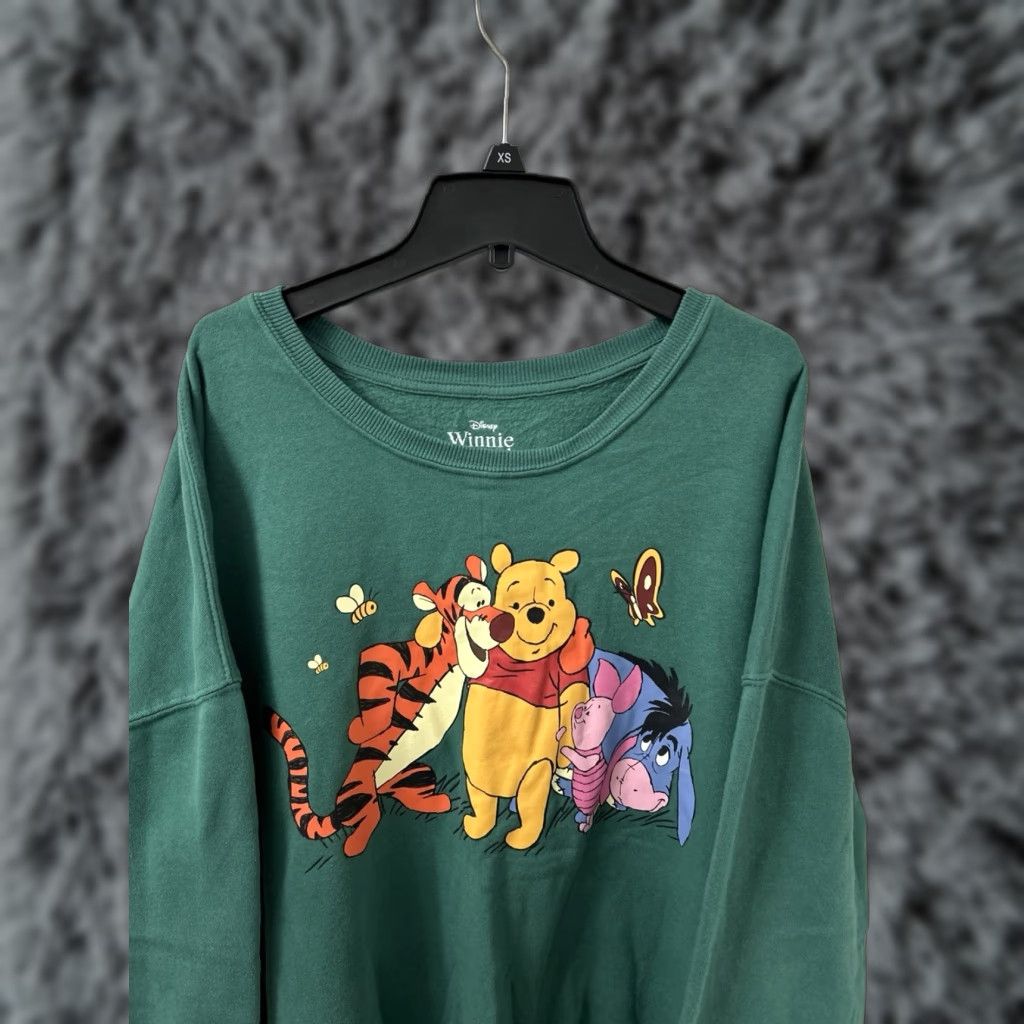 Disney VINTAGE Disney Winnie the Pooh Crewneck Womens XL Green Pullover Sweater Sweatshirt L/S Size XL / US 12-14 / IT 48-50 - 1 Thumbnail
