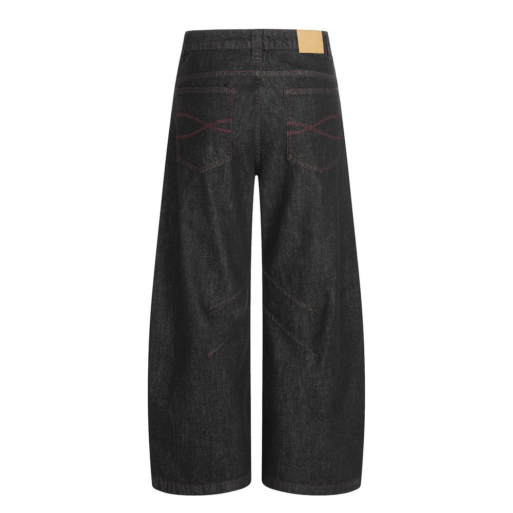 Jean American-Style High-Street Loose-Fit Wide-Leg Jeans Size US 32 / EU 48 - 2 Thumbnail