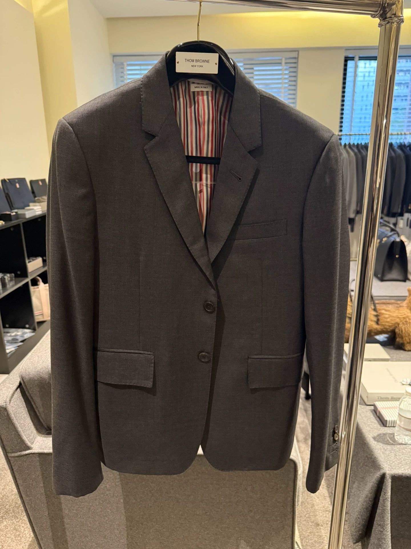 Thom Browne Thom Browne Classic 4-Bar Charcoal Gray Blazer Size 2 Size US M / EU 48-50 / 2 - 1 Thumbnail