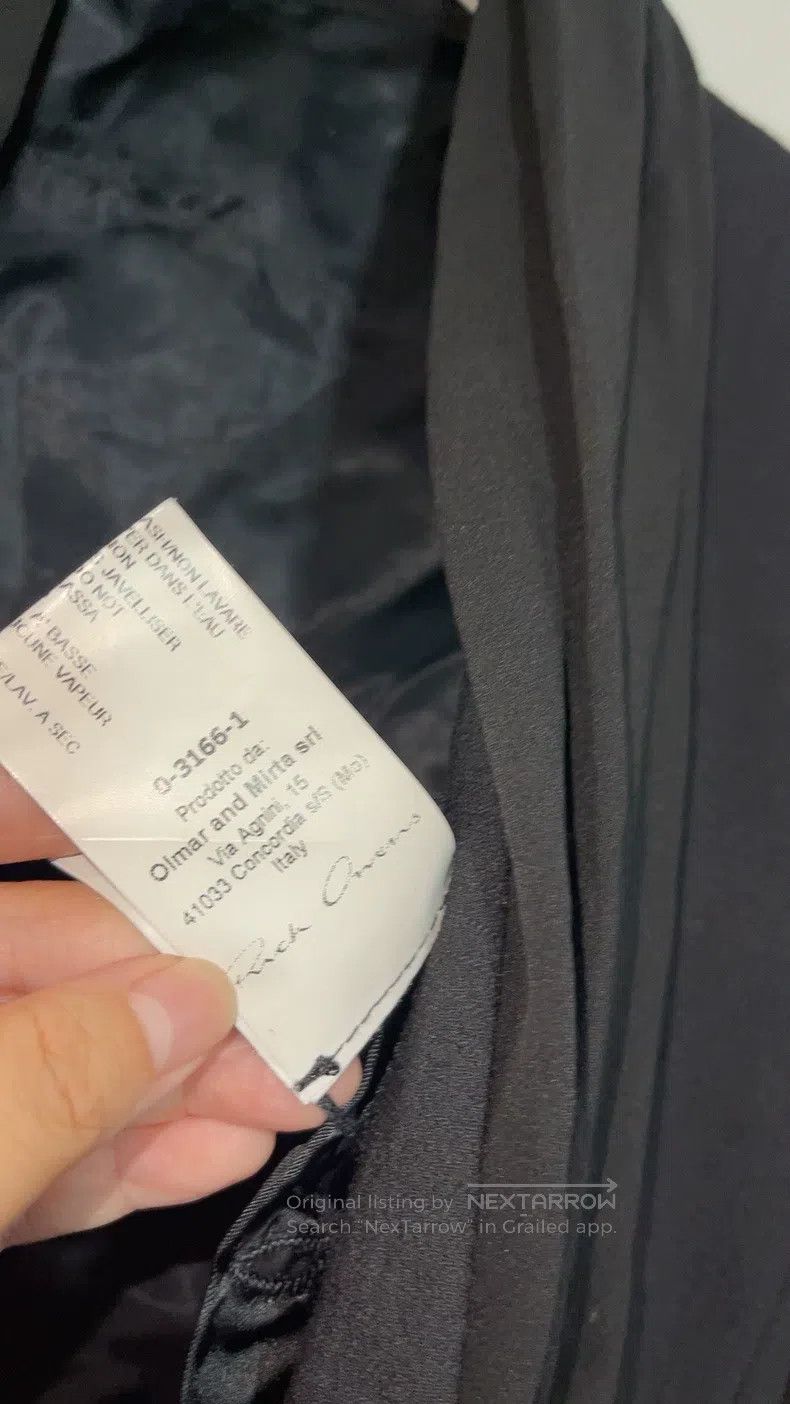 Rick Owens Rick Owens Wool silk mulberry silk black blazer jacket Size XS / US 0-2 / IT 36-38 - 6 Thumbnail
