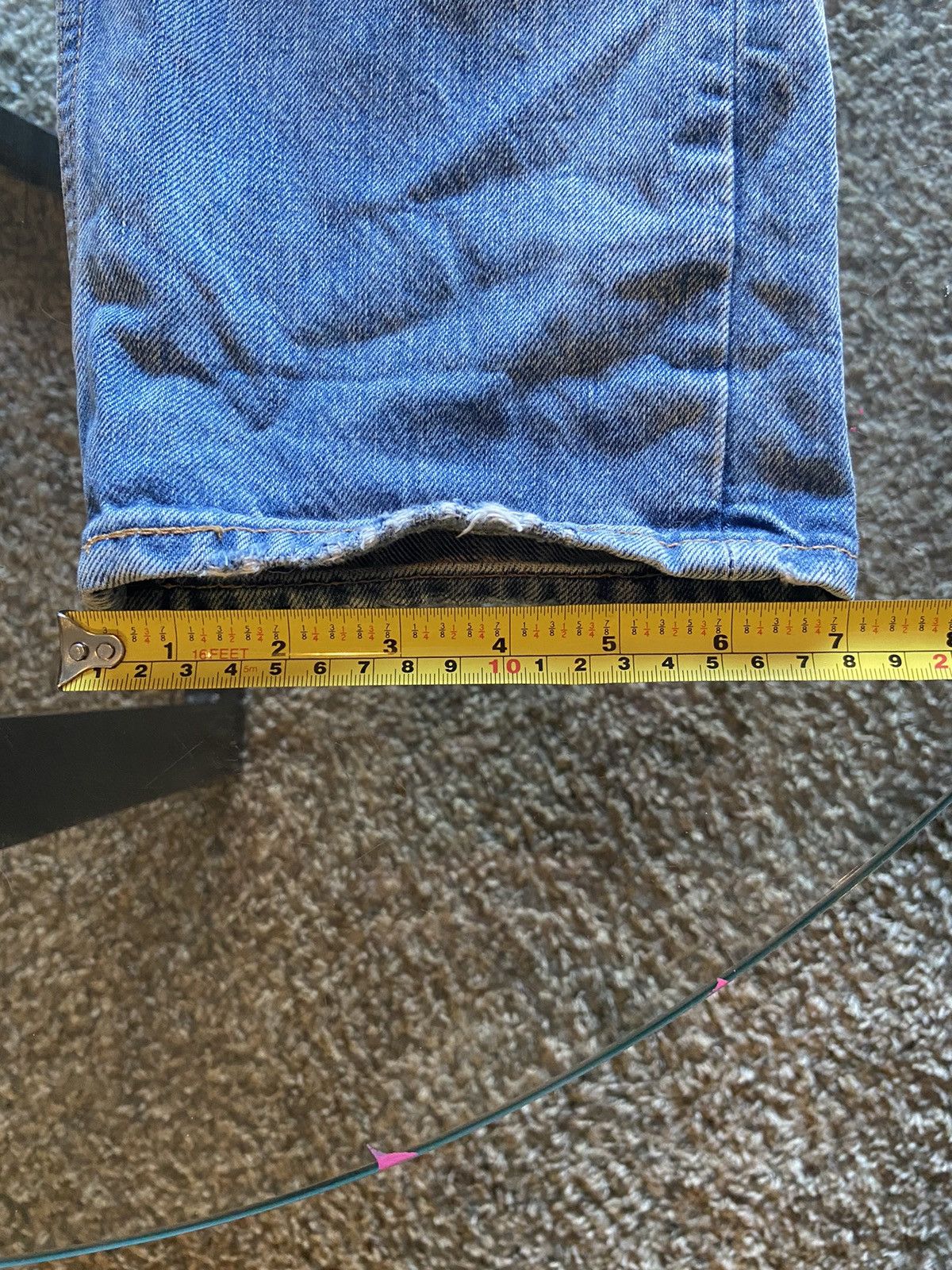 Levi's Vintage Levis 505 Orange Tab Torn Knee Jeans Size US 32 / EU 48 - 6 Thumbnail