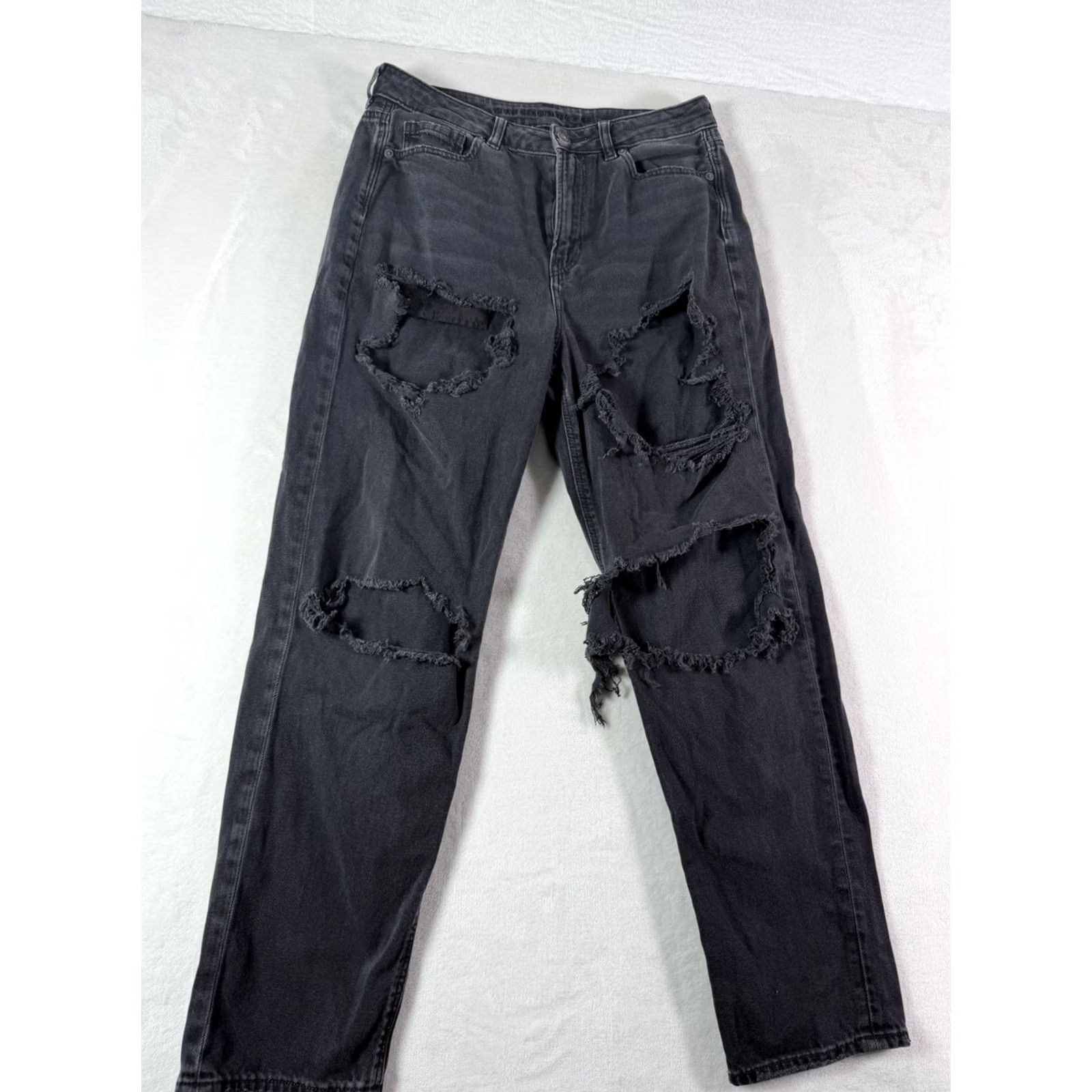 American Eagle Outfitters American Eagle Outfitters Jeans Women’s Regular 10 Black Denim Distressed Skinny 5-Pocket Stretch Vintage 90s Grunge Preppy Mens Womens Girls Size 32" / US 10 / IT 46 - 2 Thumbnail