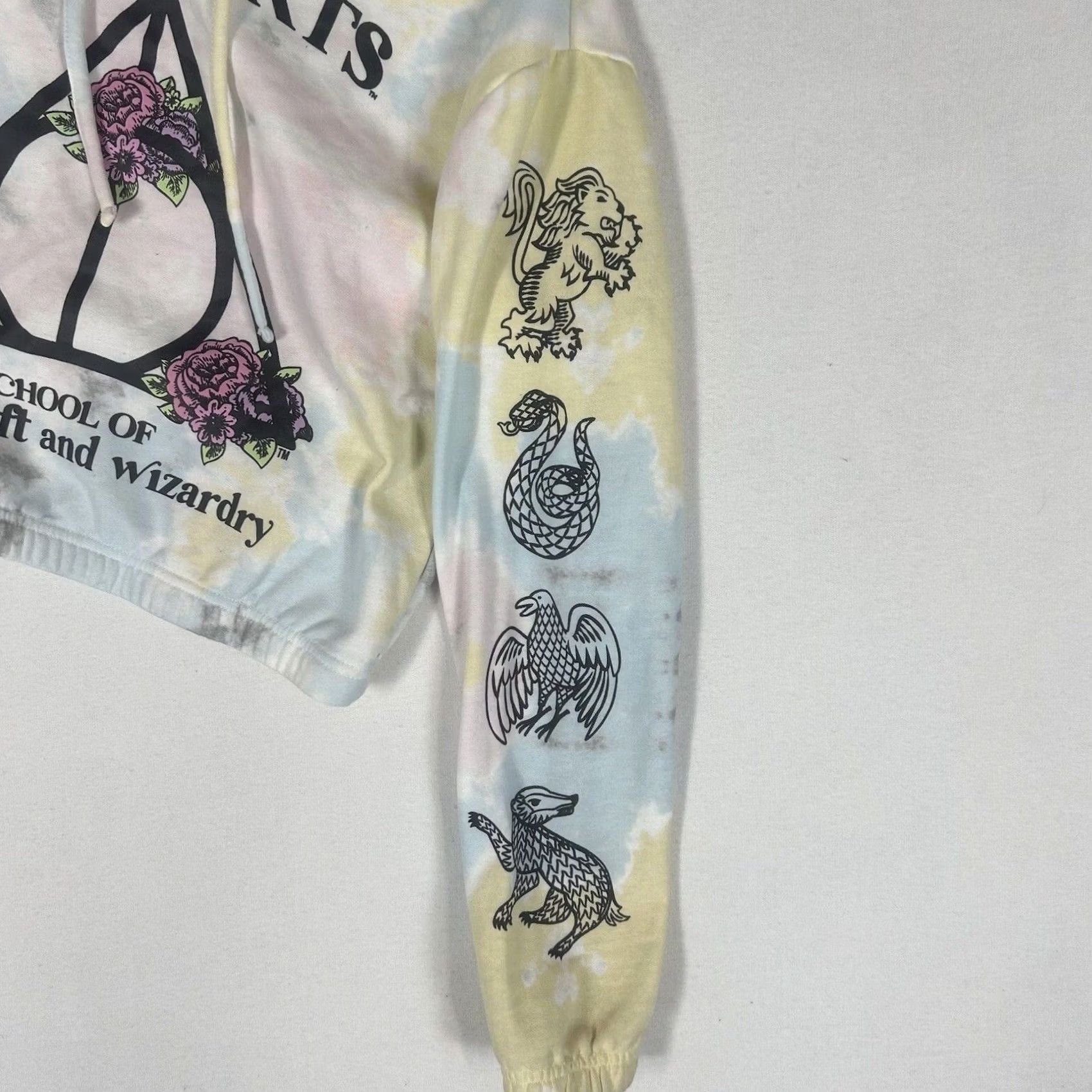 Vintage Harry Potter Hoodie Womens Small Tye Die Deathly Hallows Wizard HP Size S / US 4 / IT 40 - 6 Thumbnail