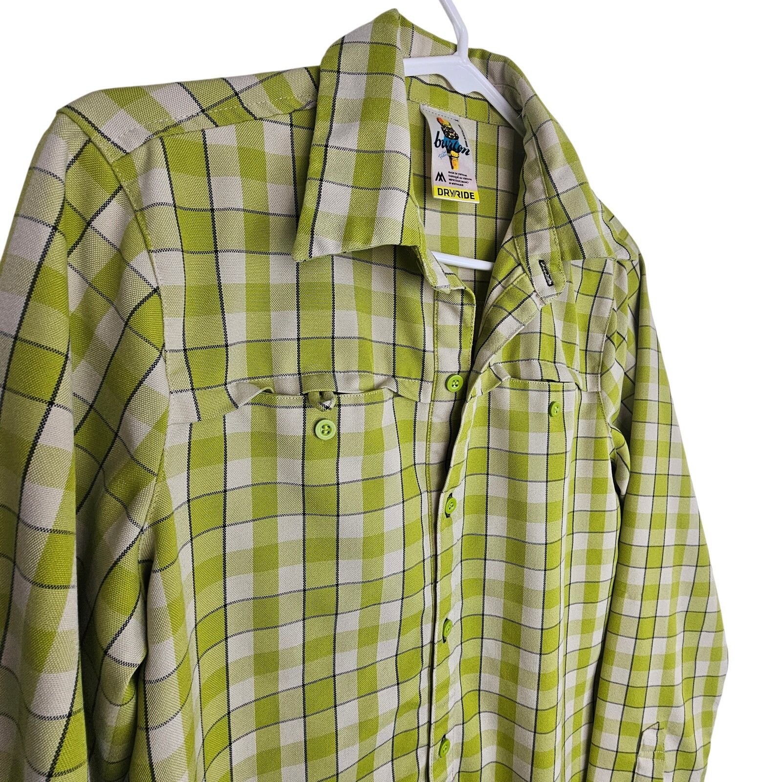 Burton Burton Dryride Mens Cool Flavors Poly Flannel Shirt M Gorp Size US M / EU 48-50 / 2 - 7 Thumbnail
