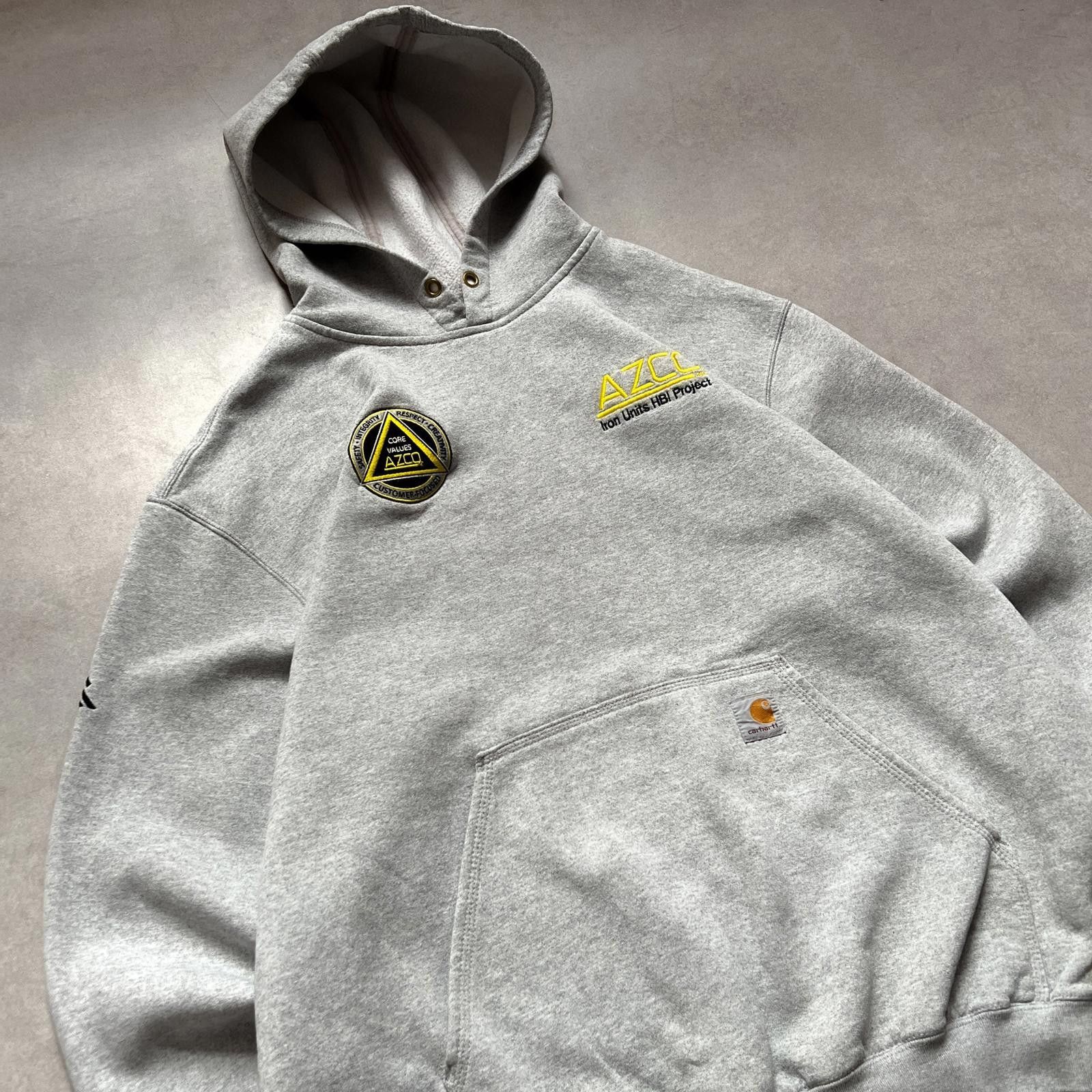 Carhartt 2000s Carhartt "AZCO" Grey Hoodie - XL Size US XL / EU 56 / 4 - 3 Thumbnail