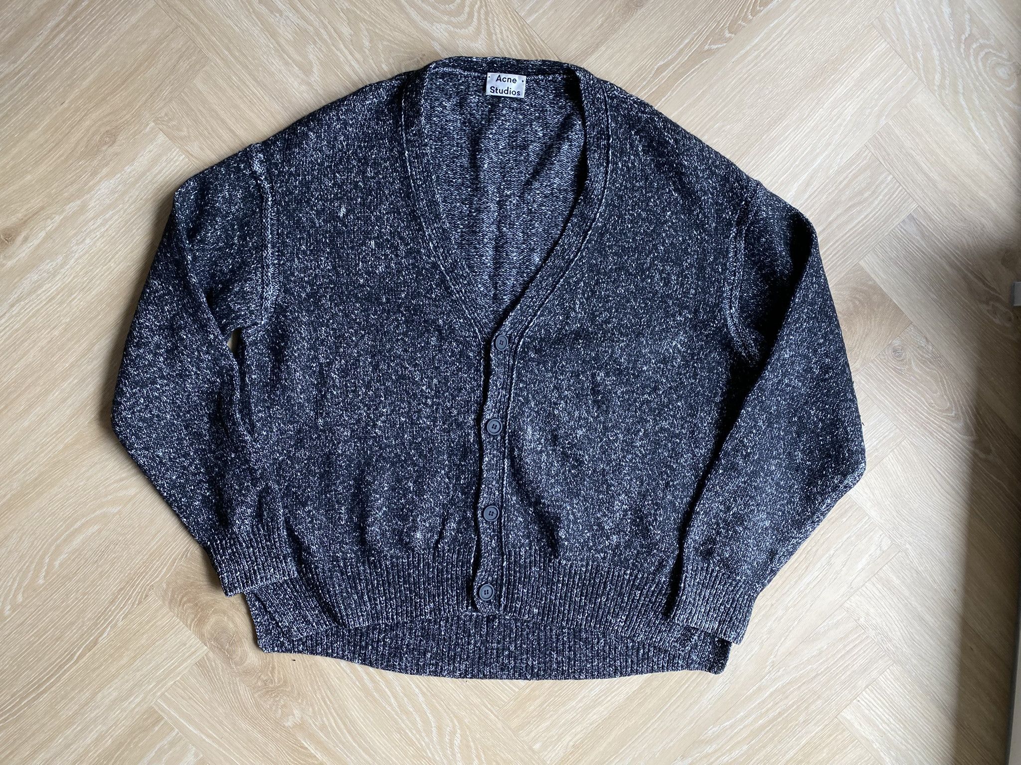Acne Studios 50/L - $580 - Black Nevida Cardigan - Made in Italy Size US L / EU 52-54 / 3 - 6 Thumbnail