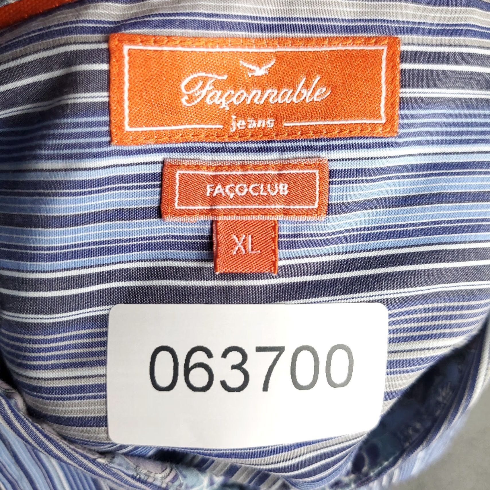 Faconnable Façonnable Shirt Mens XL Blue Striped Button-Up Long Sleeve Casual Business Comfort Regular Men’s XL Blue Striped Button-Up Shirt Size US XL / EU 56 / 4 - 7 Thumbnail