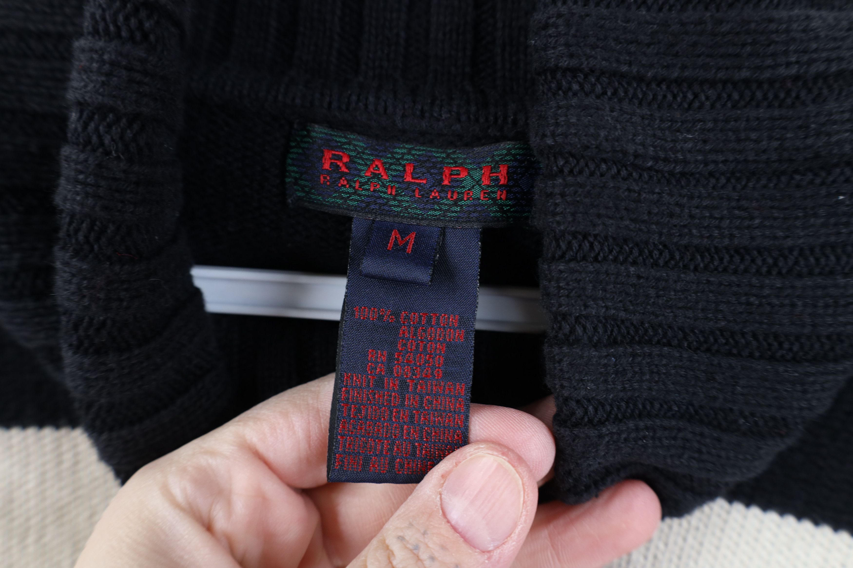 Polo Ralph Lauren Vintage 90s Ralph Lauren Striped Knit Turtleneck Sweater Size M / US 6-8 / IT 42-44 - 8 Thumbnail