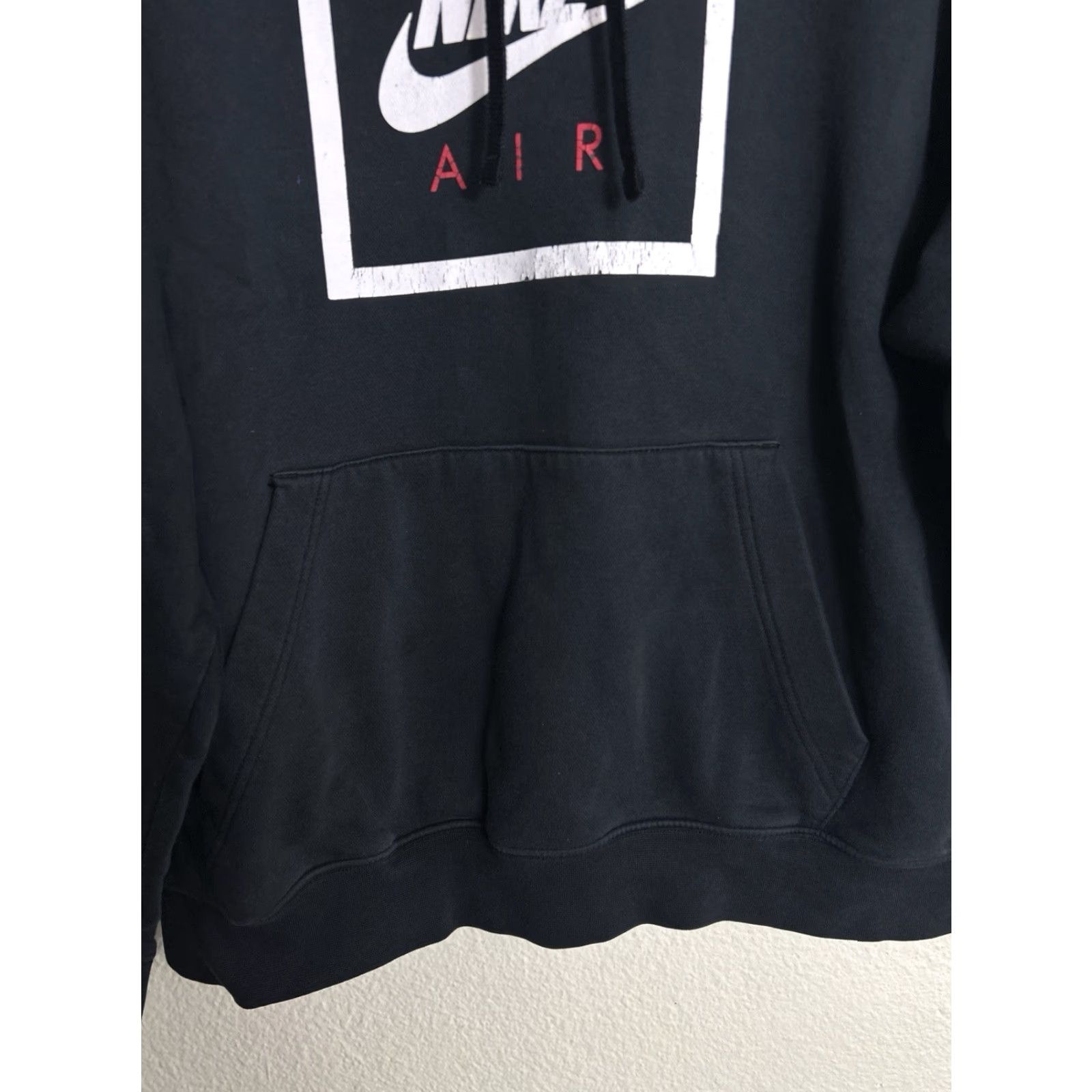 Nike VINTAGE NIKE SPORTSWEAR AIR 5 PULLOVER HOODIE Mens XL Black Distressed Peeling Size US XL / EU 56 / 4 - 5 Thumbnail