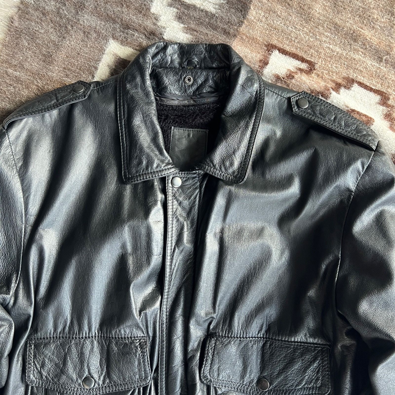 Genuine Leather Vintage Leather Cowhide Flight Bomber Jacket Size US M / EU 48-50 / 2 - 3 Thumbnail