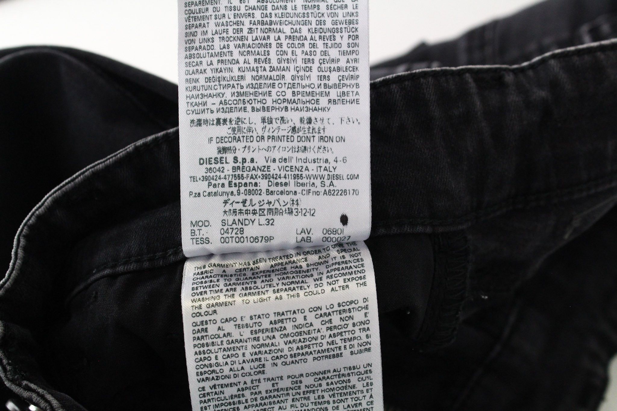 Diesel SLANDY 0680I W23/L32 Girls Black Stretch Jeans 70061 Size 23" - 10 Thumbnail