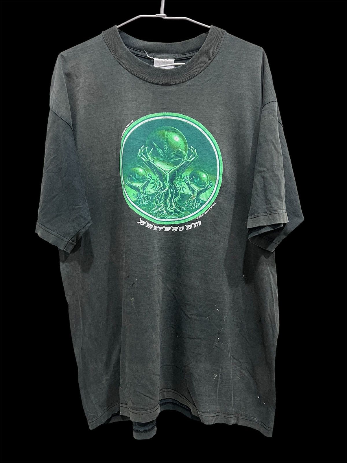 Vintage Amsterdam Weed Drug Art Tee Thrashed Sun Faded Distressed Size US XL / EU 56 / 4 - 1 Thumbnail