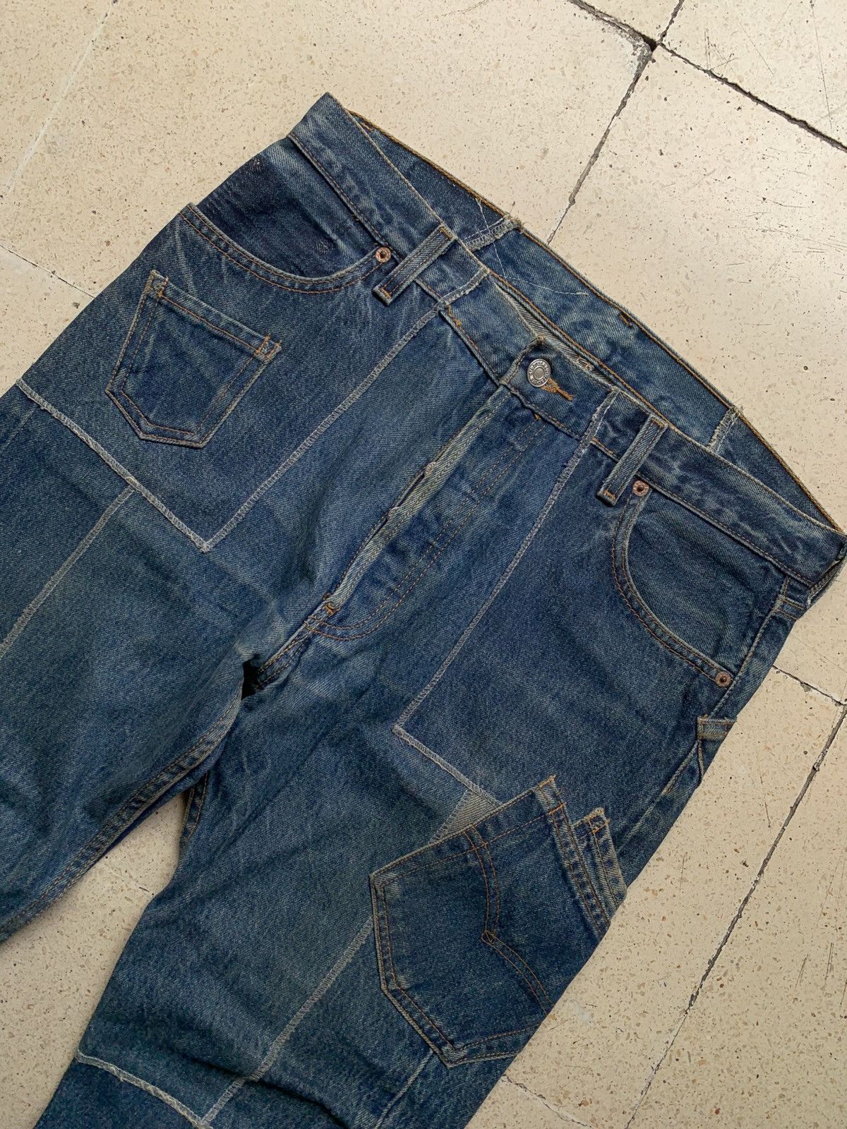 Takahiromiyashita The Soloist. Rebuild reconstructed denim pants Size US 32 / EU 48 - 3 Thumbnail