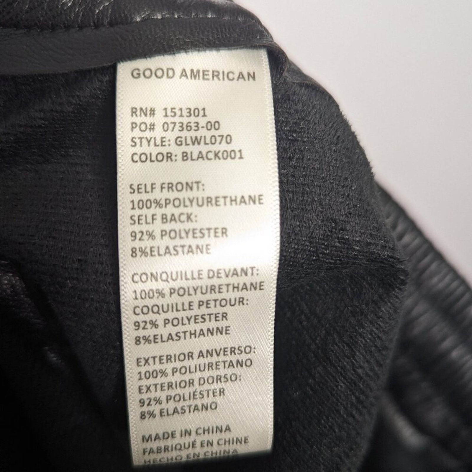 Good American Good American Black Wide Leg Faux Leather Pants Pockets M Size 30" / US 8 / IT 44 - 8 Thumbnail