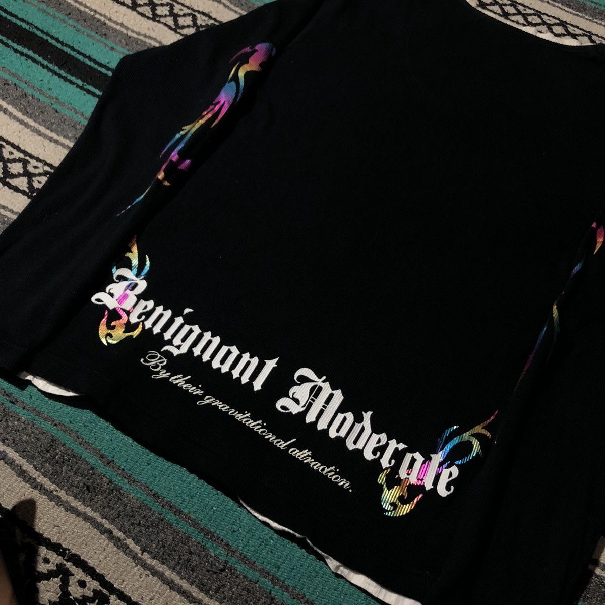 If Six Was Nine × Japanese Brand × Le Grande Bleu (L.G.B.) The Bay's Garden Tribal Rainbow LGB Style Longsleeve Size US L / EU 52-54 / 3 - 7 Thumbnail